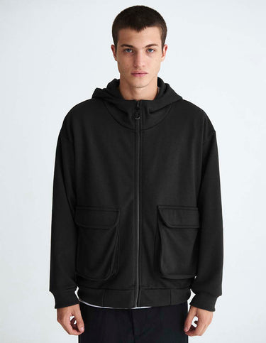 Campera Hoodie Zip Negro - Buzo | Ropa Revolver