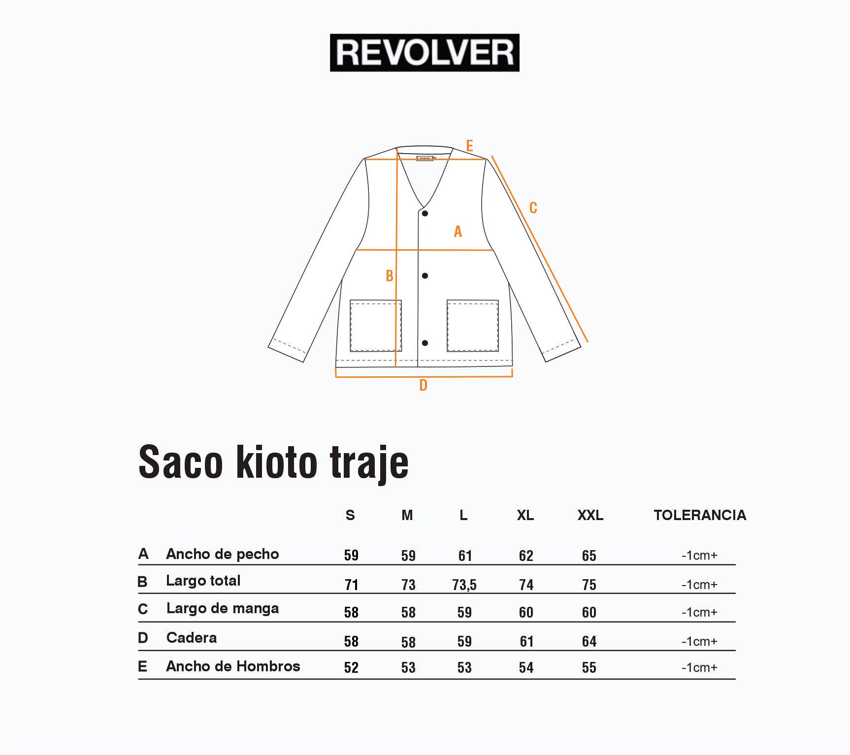 Guía de Talles - Saco Kioto Traje Gris Claro