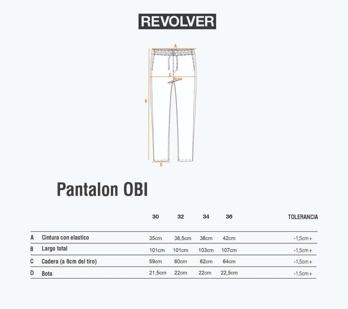 Guía de Talles - Pantalón Obi Lino Marrón