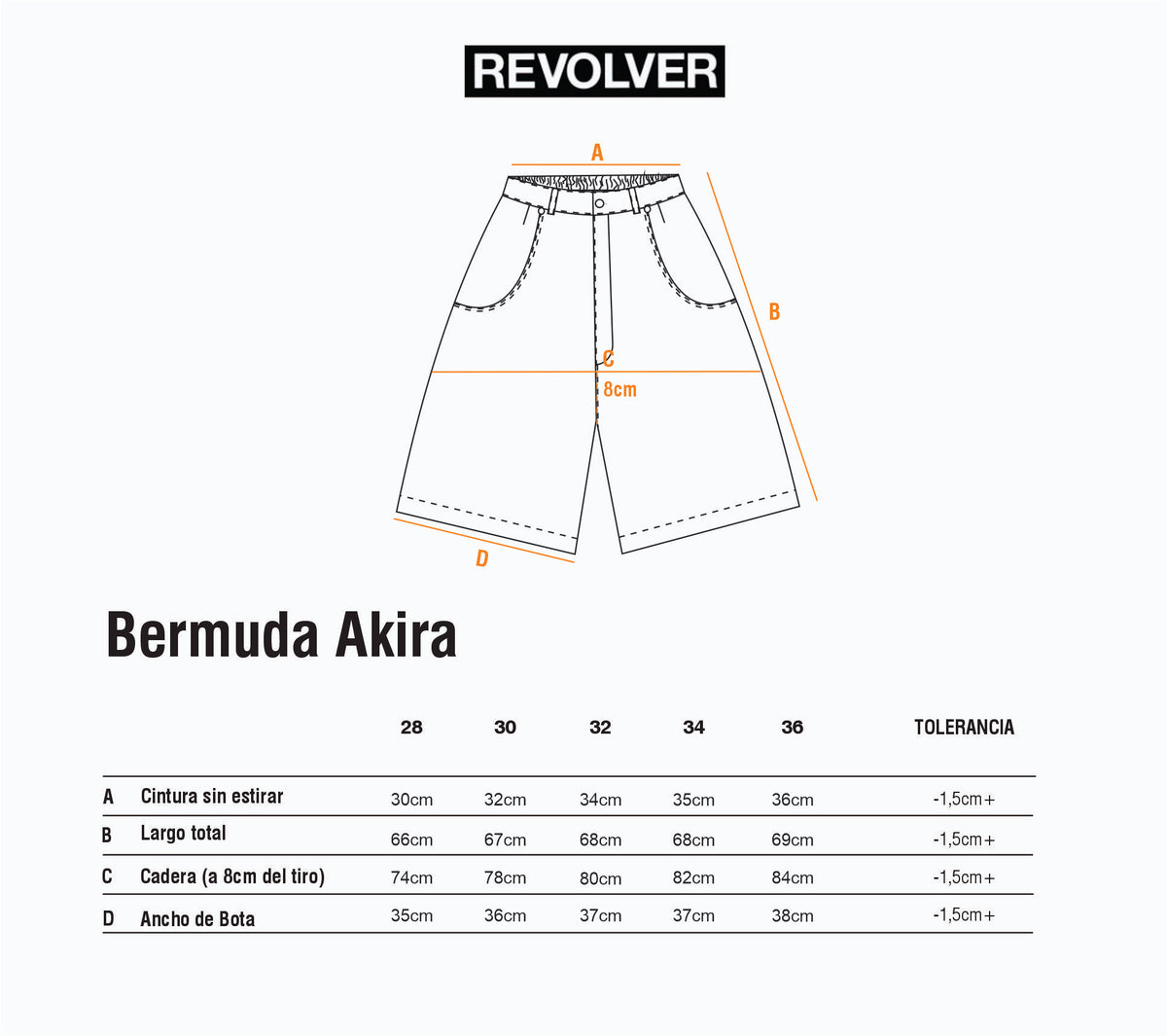 Guía de Talles - Bermuda Akira Marrón