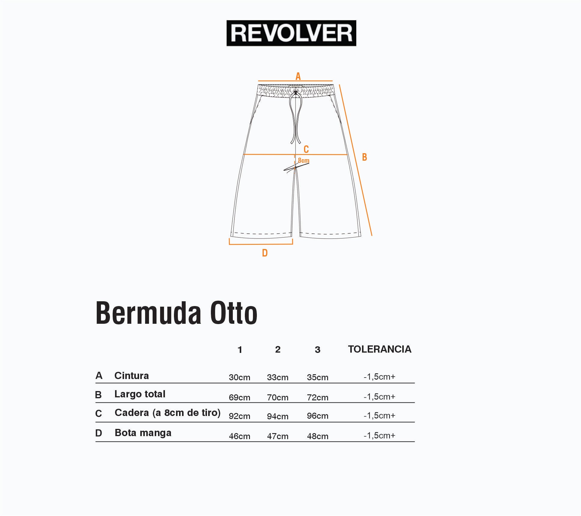 Guía de Talles - Bermuda Otto Rayas