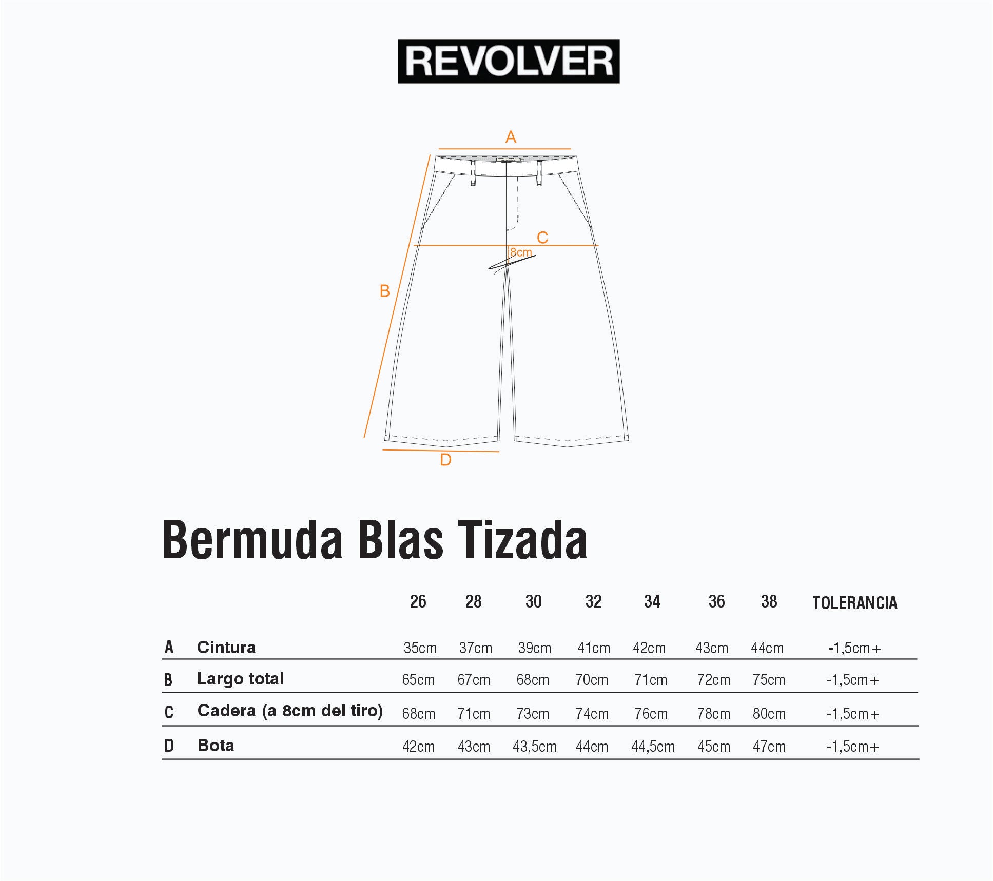 Guía de Talles - Bermuda Blas Tizada Rayas