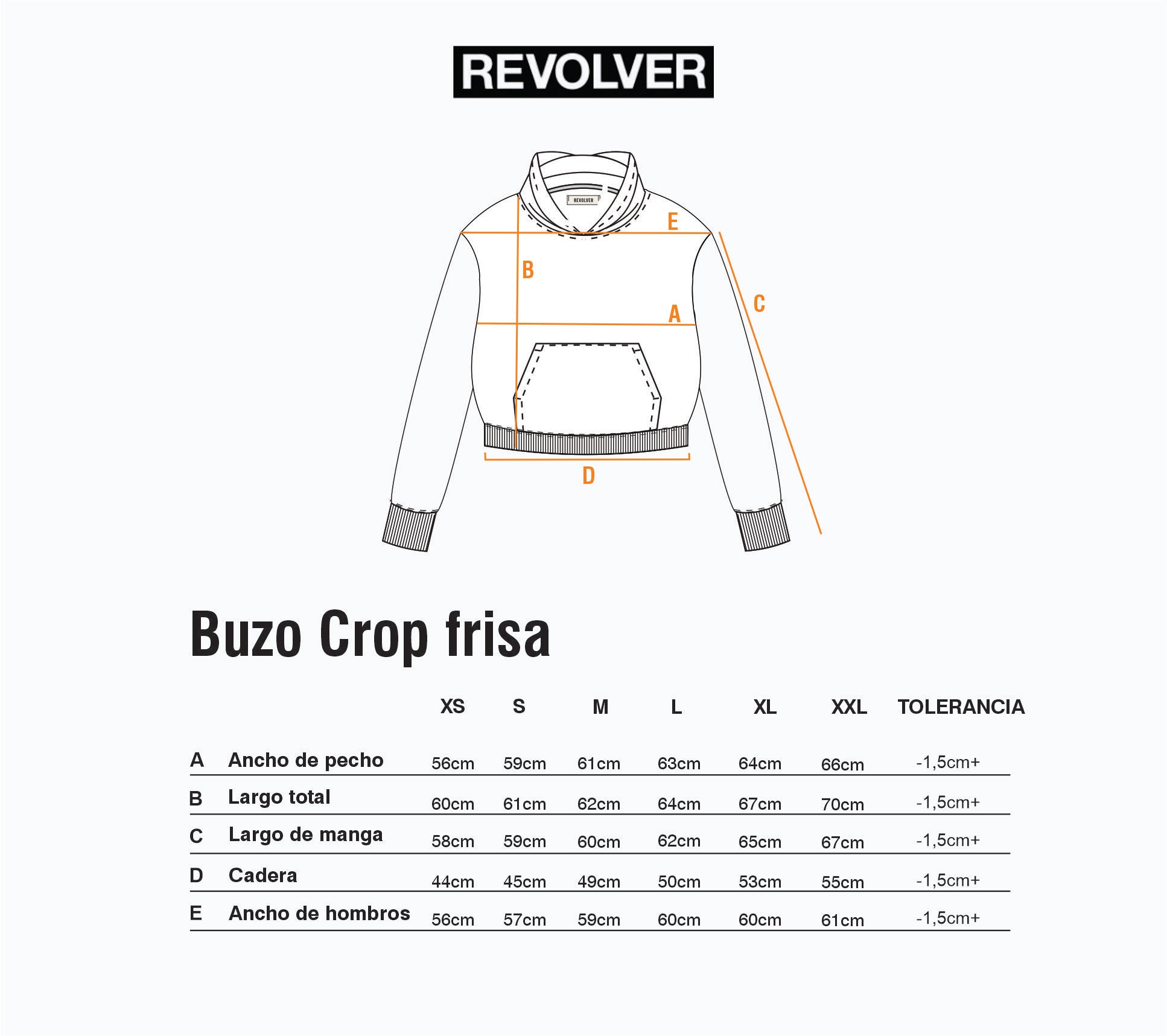 Guía de Talles - Buzo Crop Frisa Verde