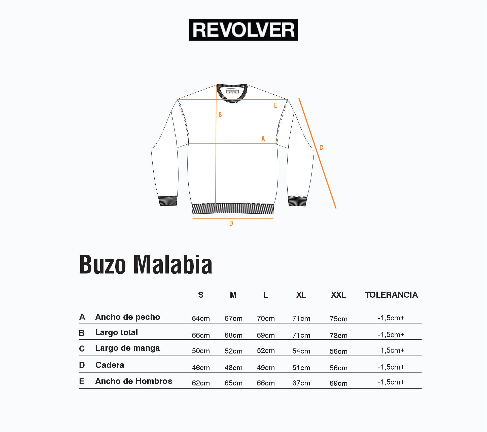 Guía de Talles - Buzo Malabia Negro