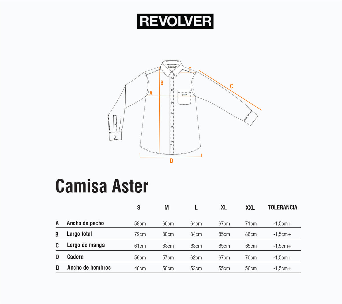 Guía de Talles - Camisa Aster Marrón Claro