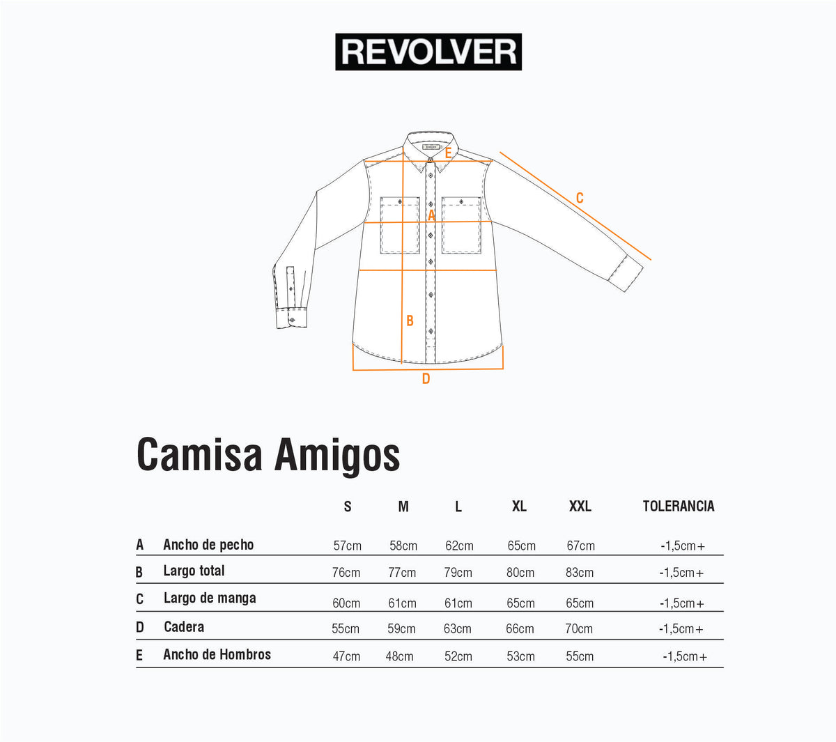 Guía de Talles - Camisa Amigos Beige