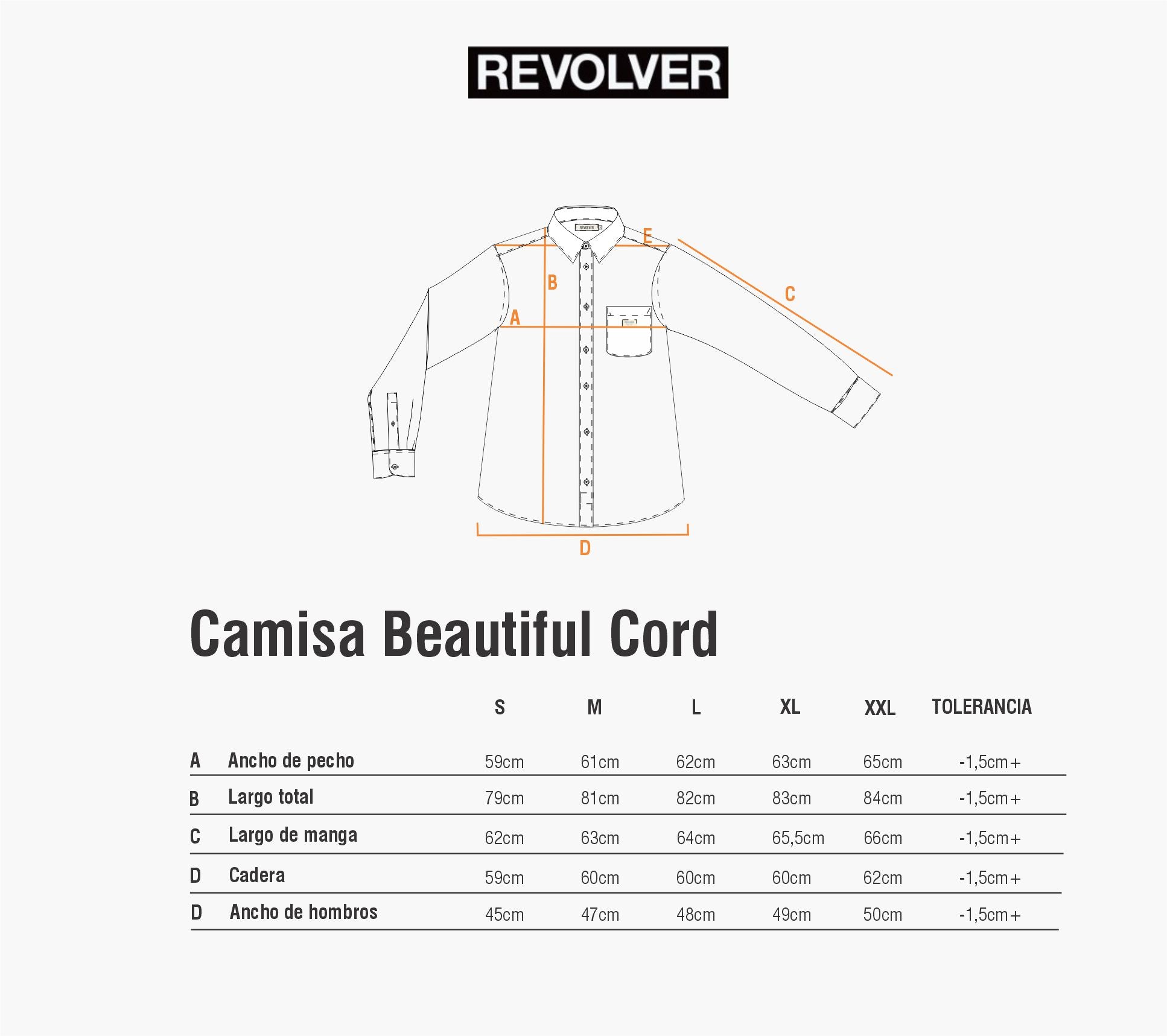 Guía de Talles - Camisa Beautiful Cord Marrón