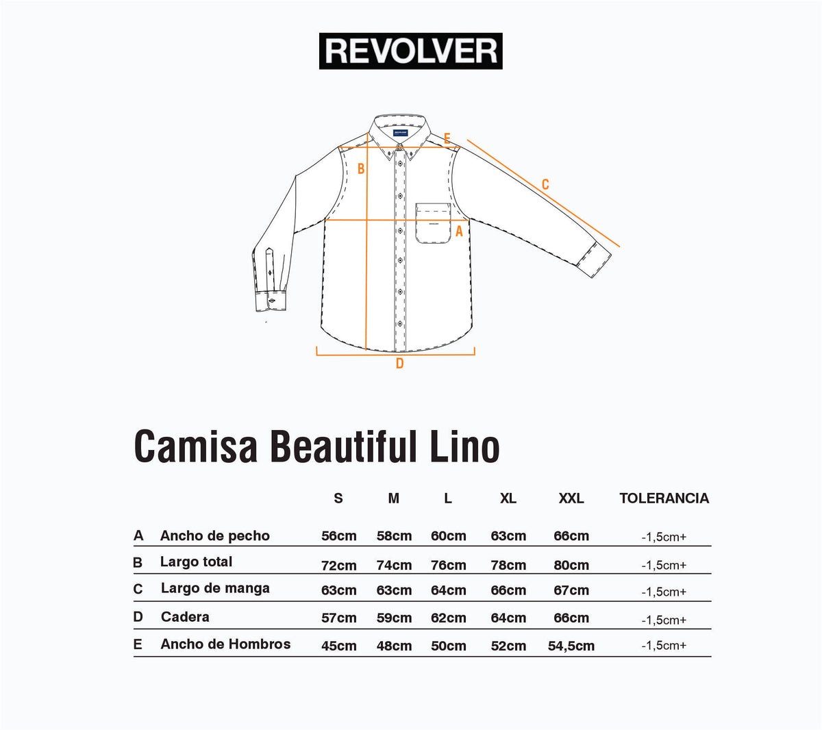 Guía de Talles - Camisa Beautiful Lino Azul