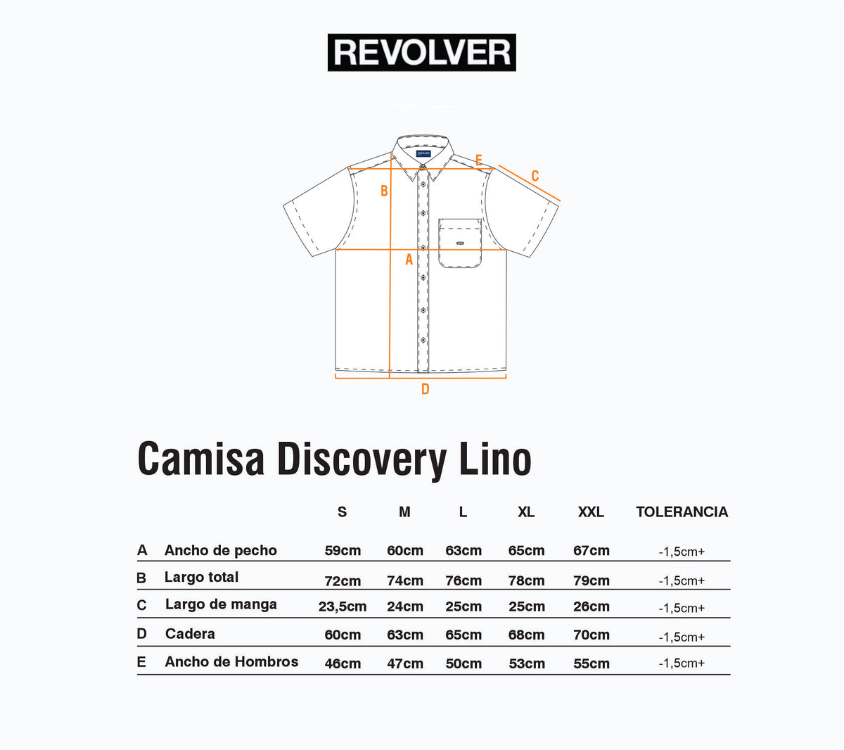 Guía de Talles - Camisa Discovery Azul