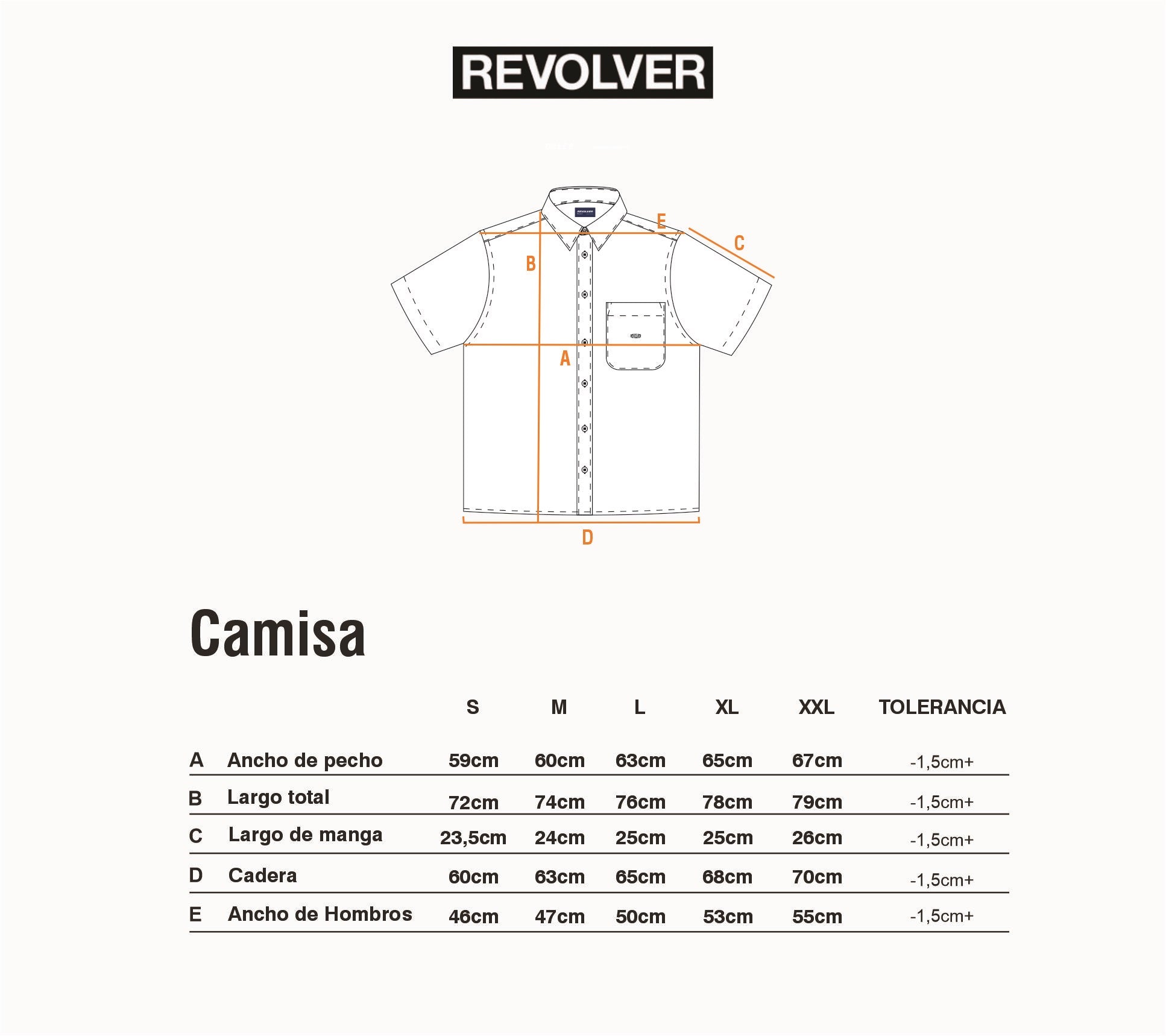 Guía de Talles - Camisa Music Wins