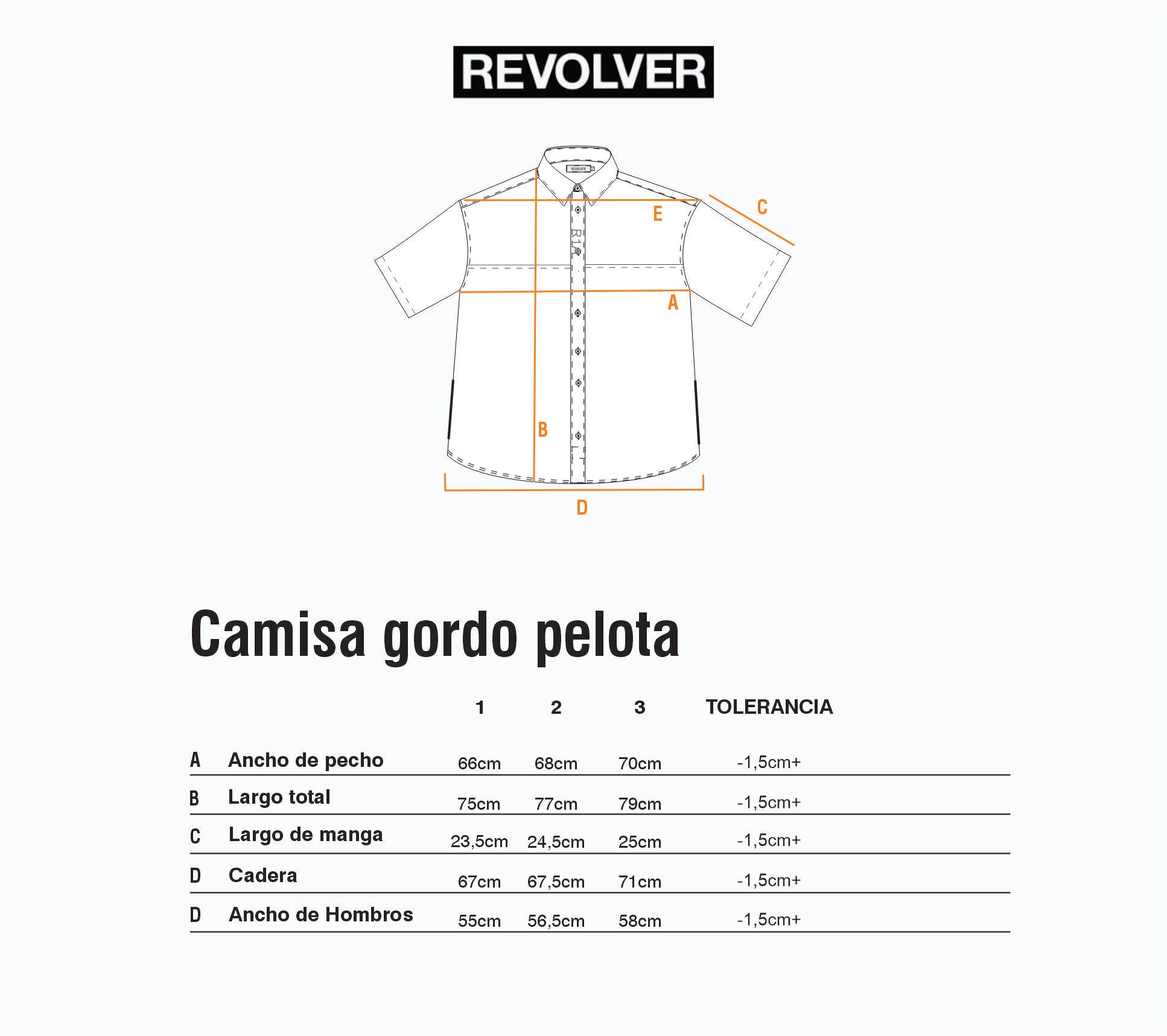 Guía de Talles - Camisa Gordo Pelota