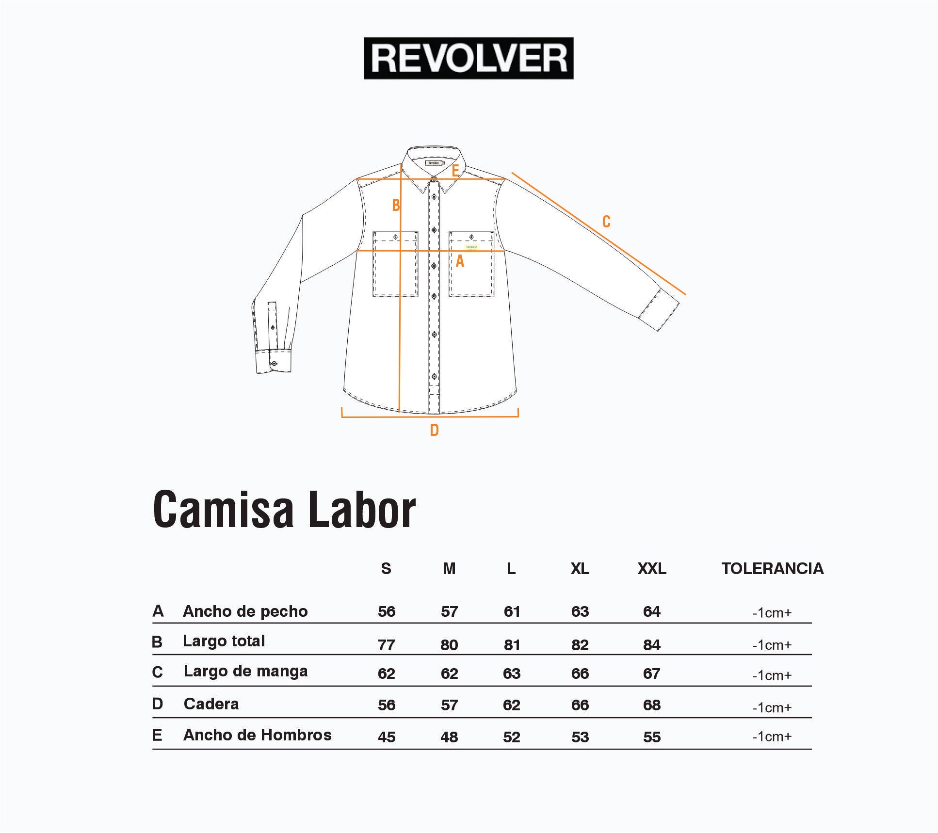 Guía de Talles - Camisa Labor Verde