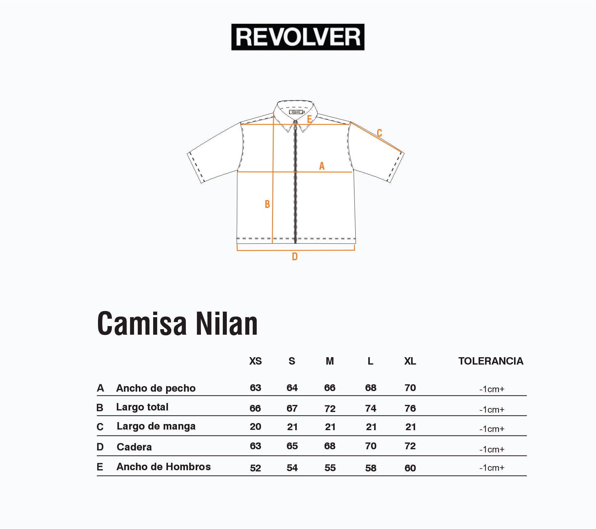 Guía de Talles - Camisa Nilan Blanco