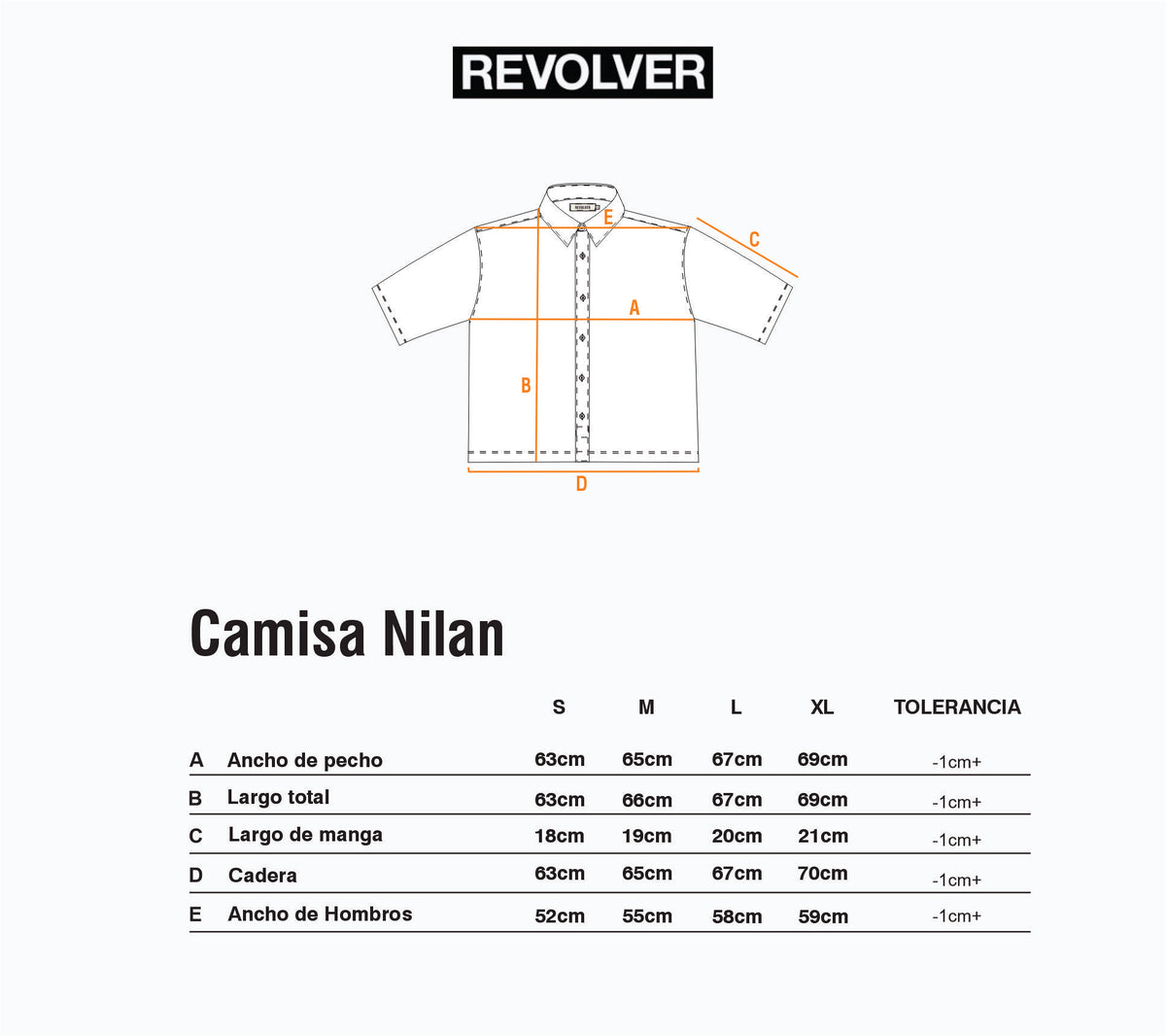 Guía de Talles - Camisa Nilan Crudo