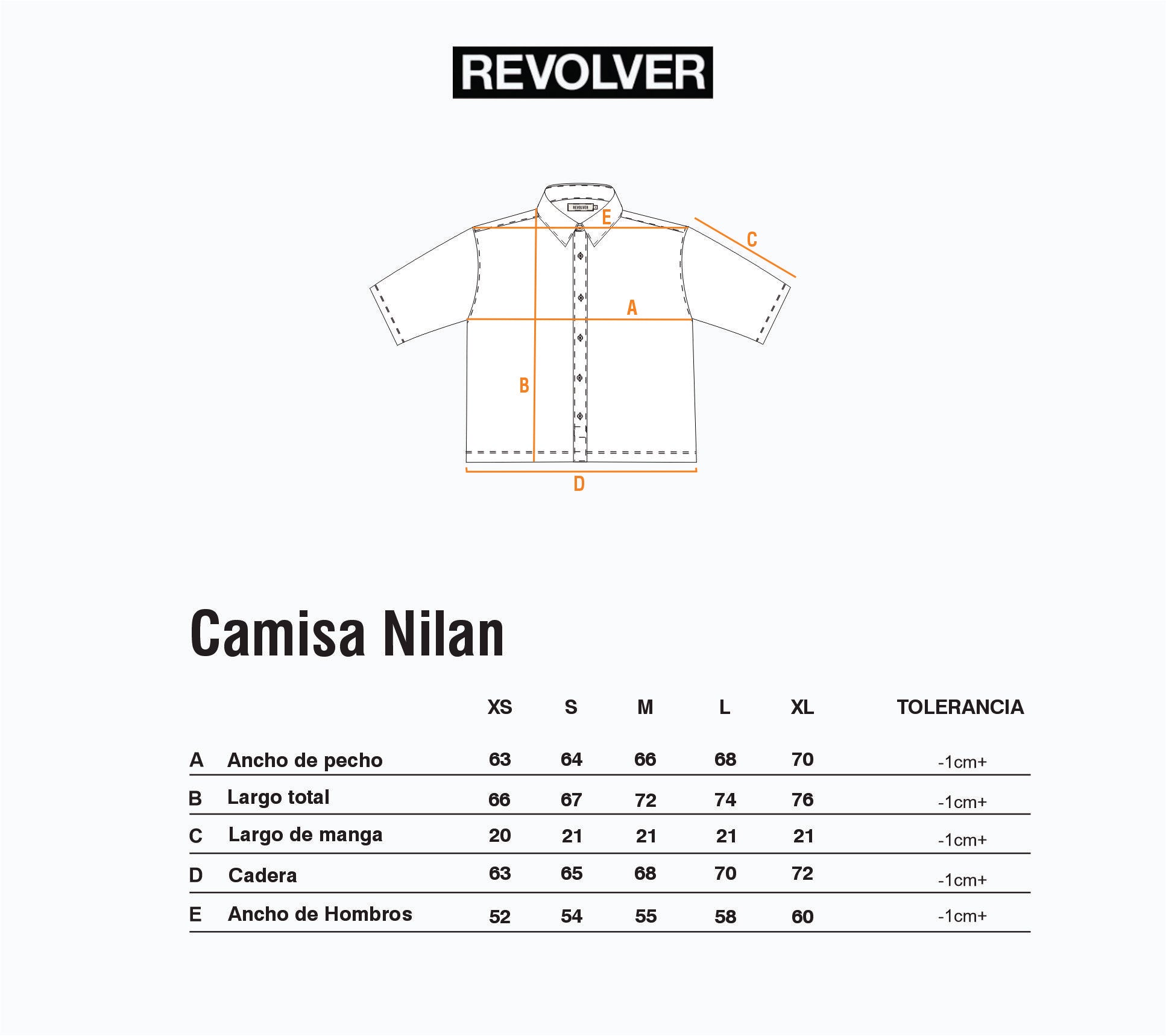 Guía de Talles - Camisa Nilan Celeste