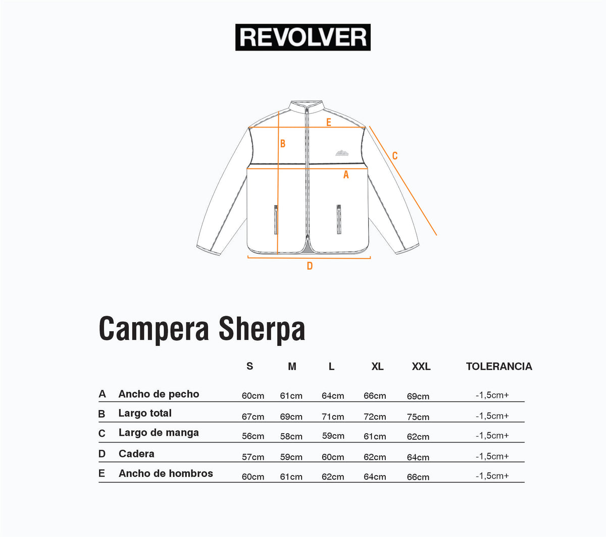 Guía de Talles - Campera Sherpa Verde