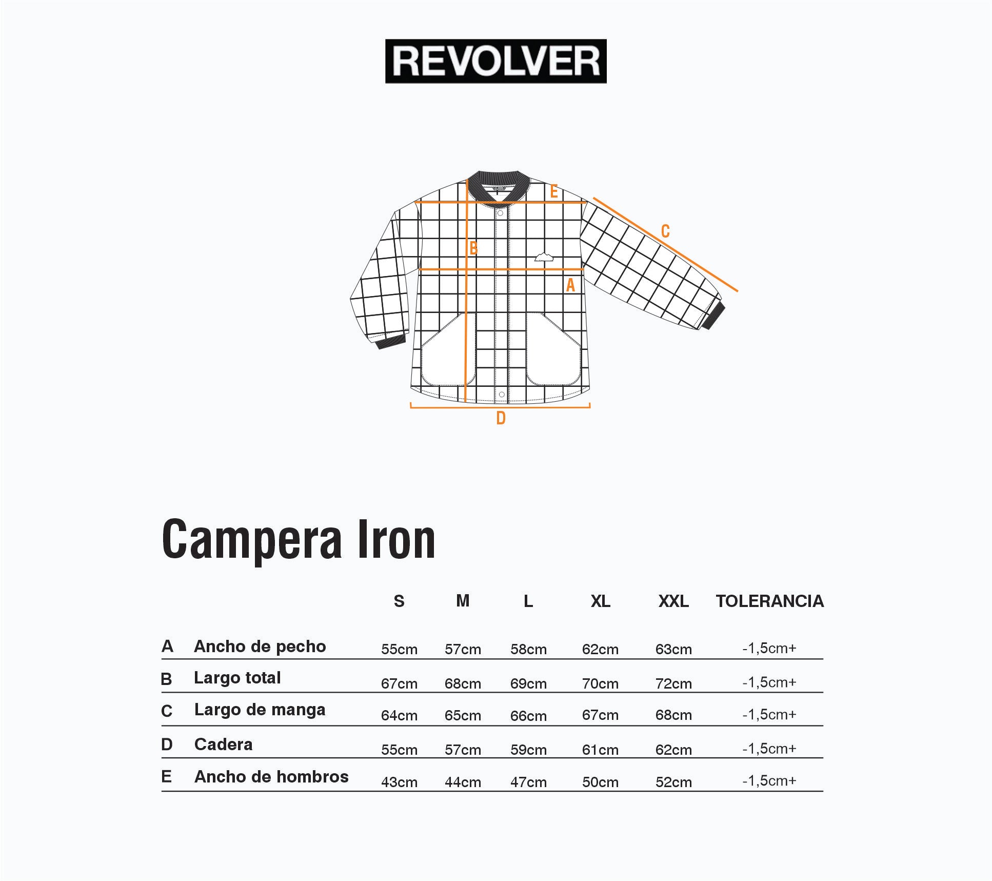 Guía de Talles - Campera Iron Marrón