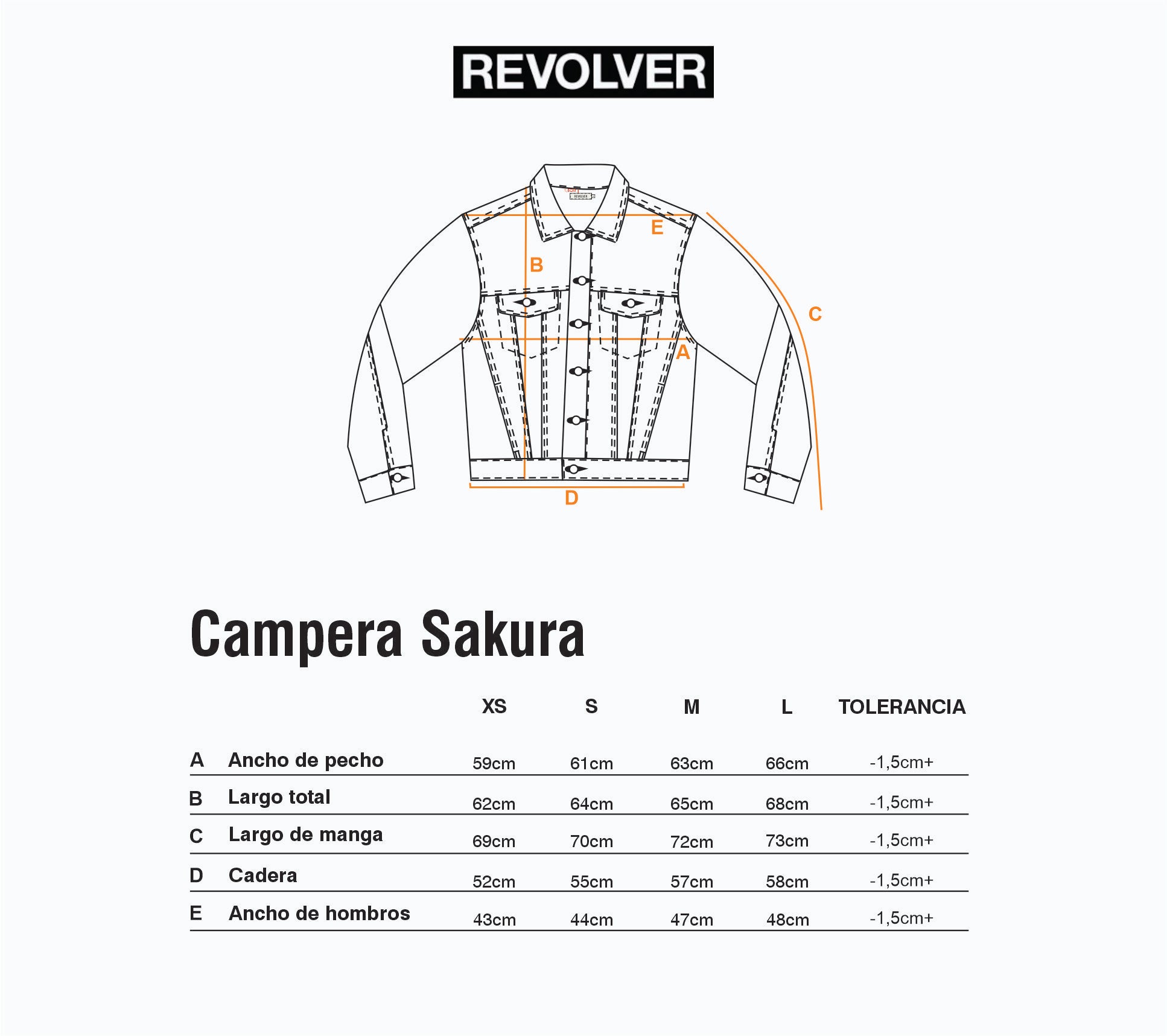 Guía de Talles - Campera Sakura Azul
