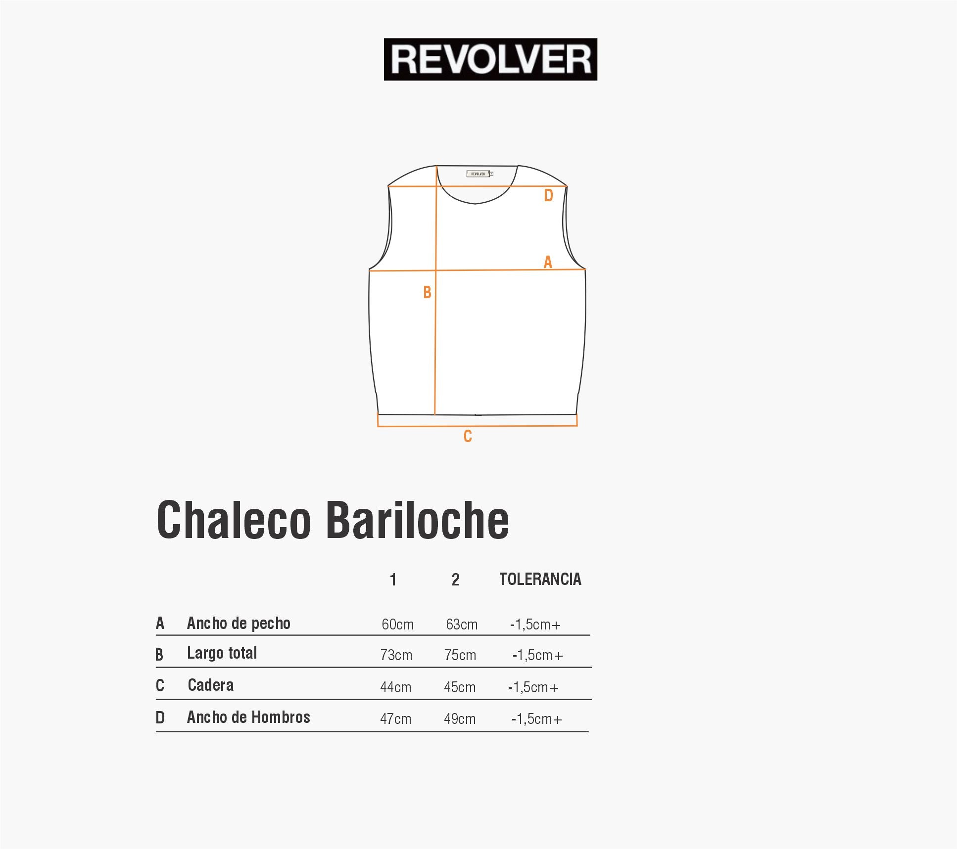 Guía de Talles - Chaleco Bariloche Marrón