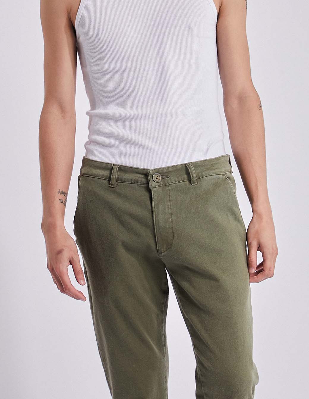 Pantalón Chino Clásico Verde