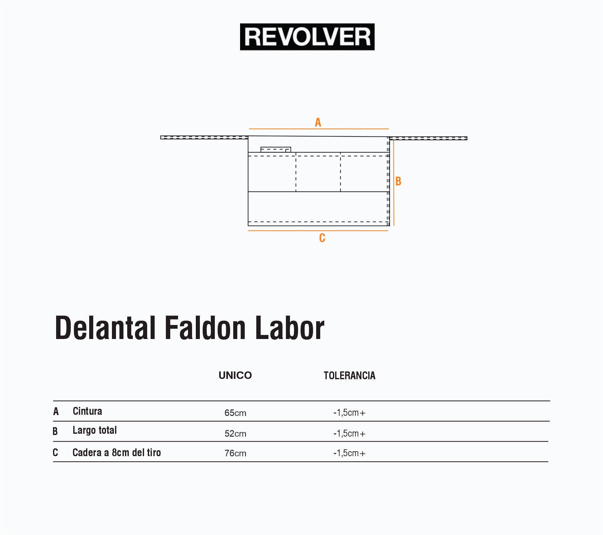 Guía de Talles - Delantal Faldón Beige