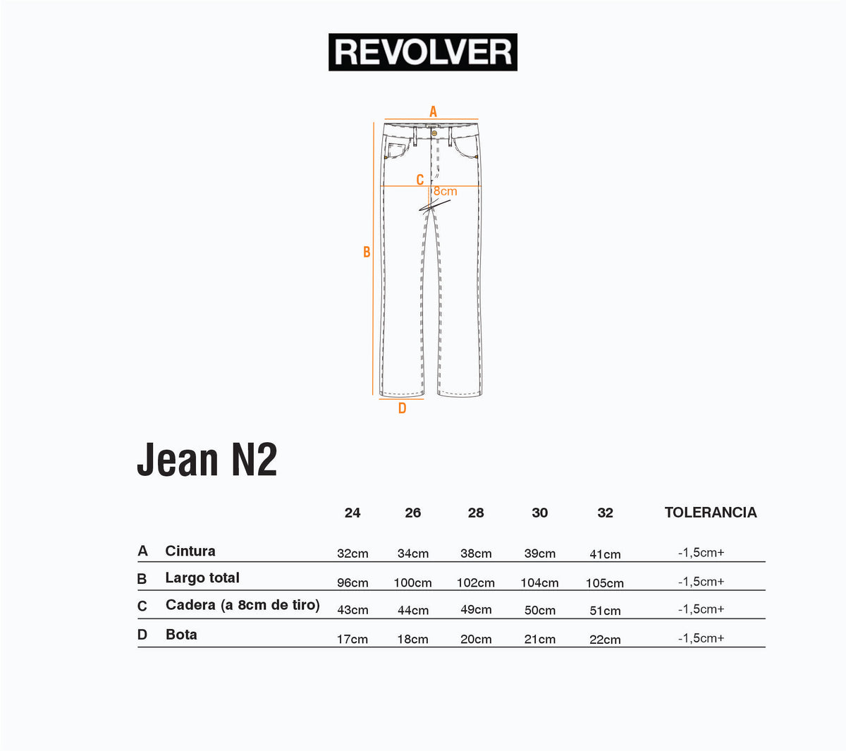 Guía de Talles - Jean N2 Celeste
