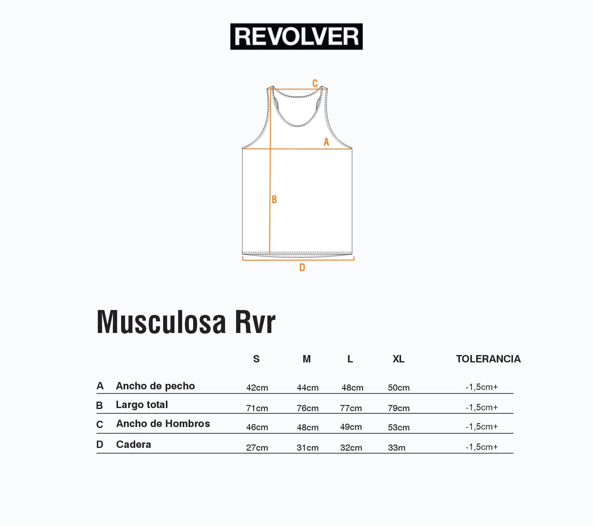 Guía de Talles - Musculosa RVR Verde