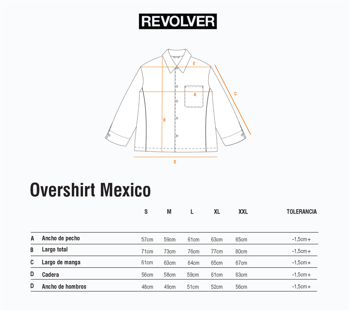 Guía de Talles - Sobrecamisa México Negro