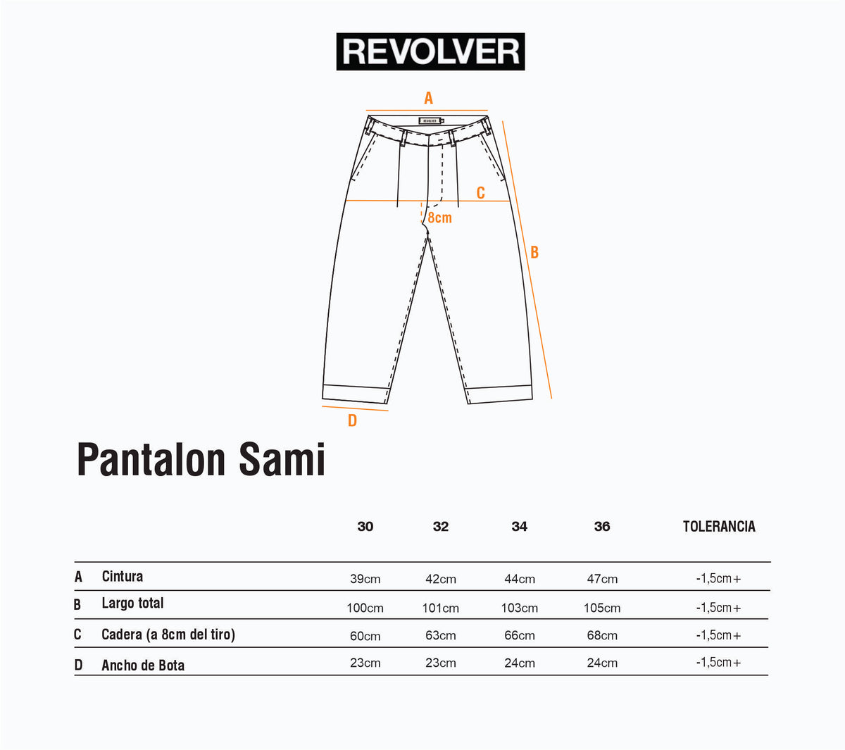Guía de Talles - Pantalón Sami Negro