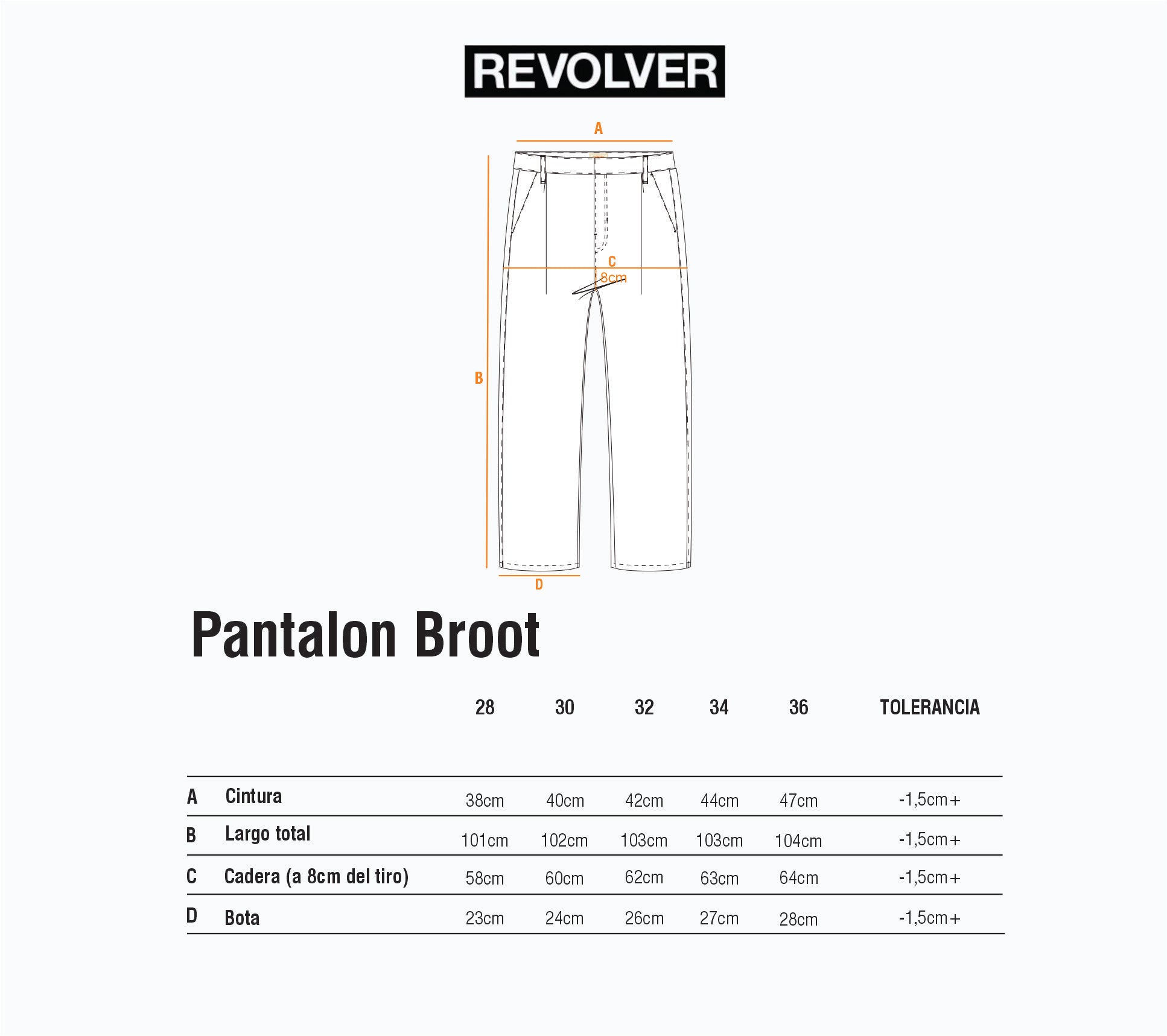 Guía de Talles - Pantalón Broot Negro