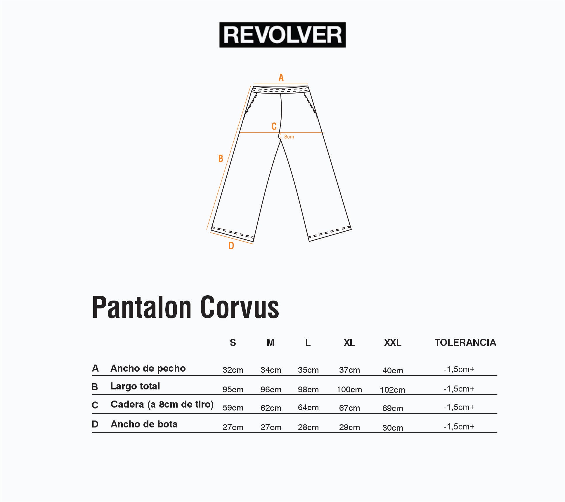 Guía de Talles - Pantalón Corvus Marrón