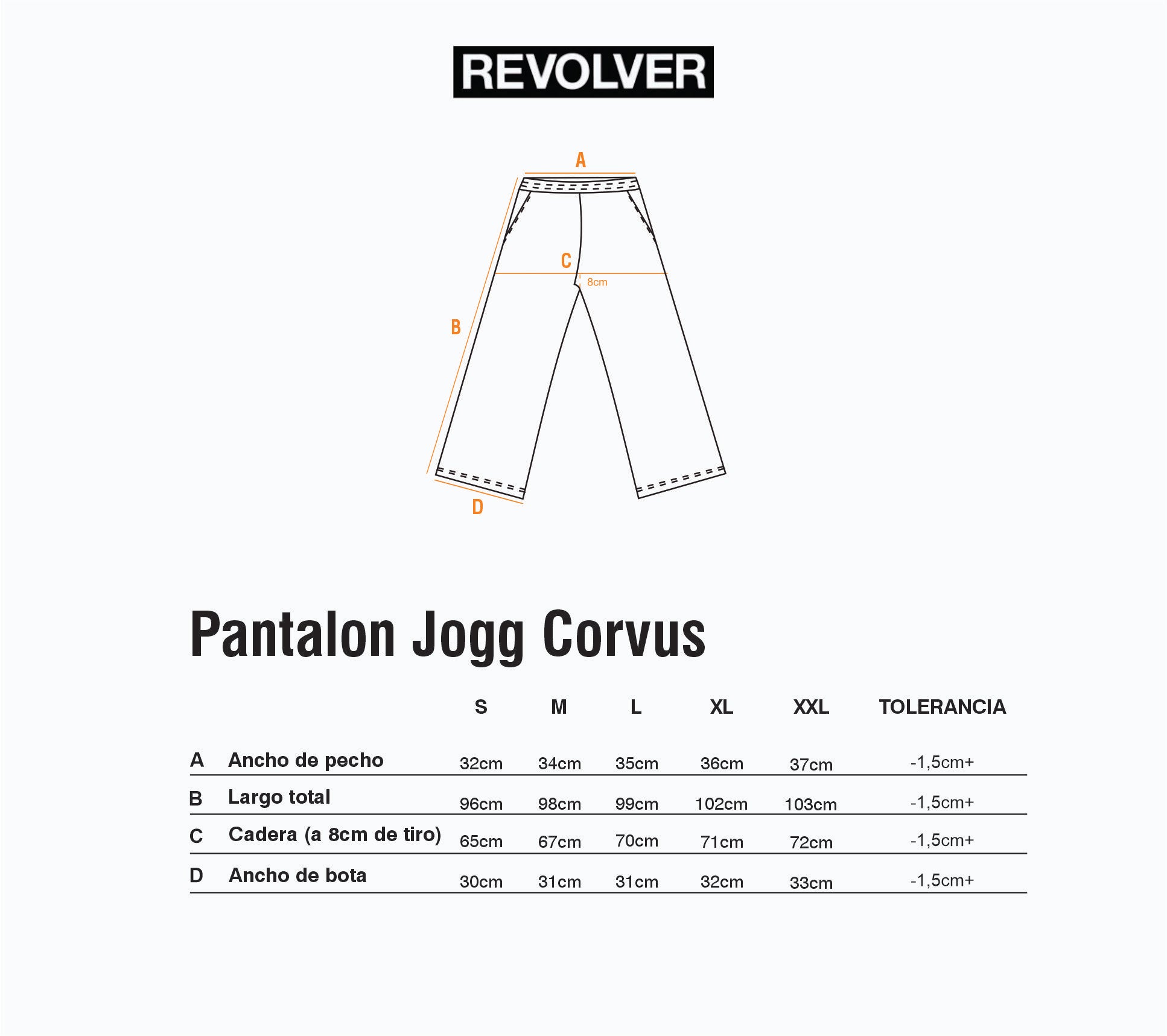 Guía de Talles - Pantalon Jogg Corvus Frisa Verde