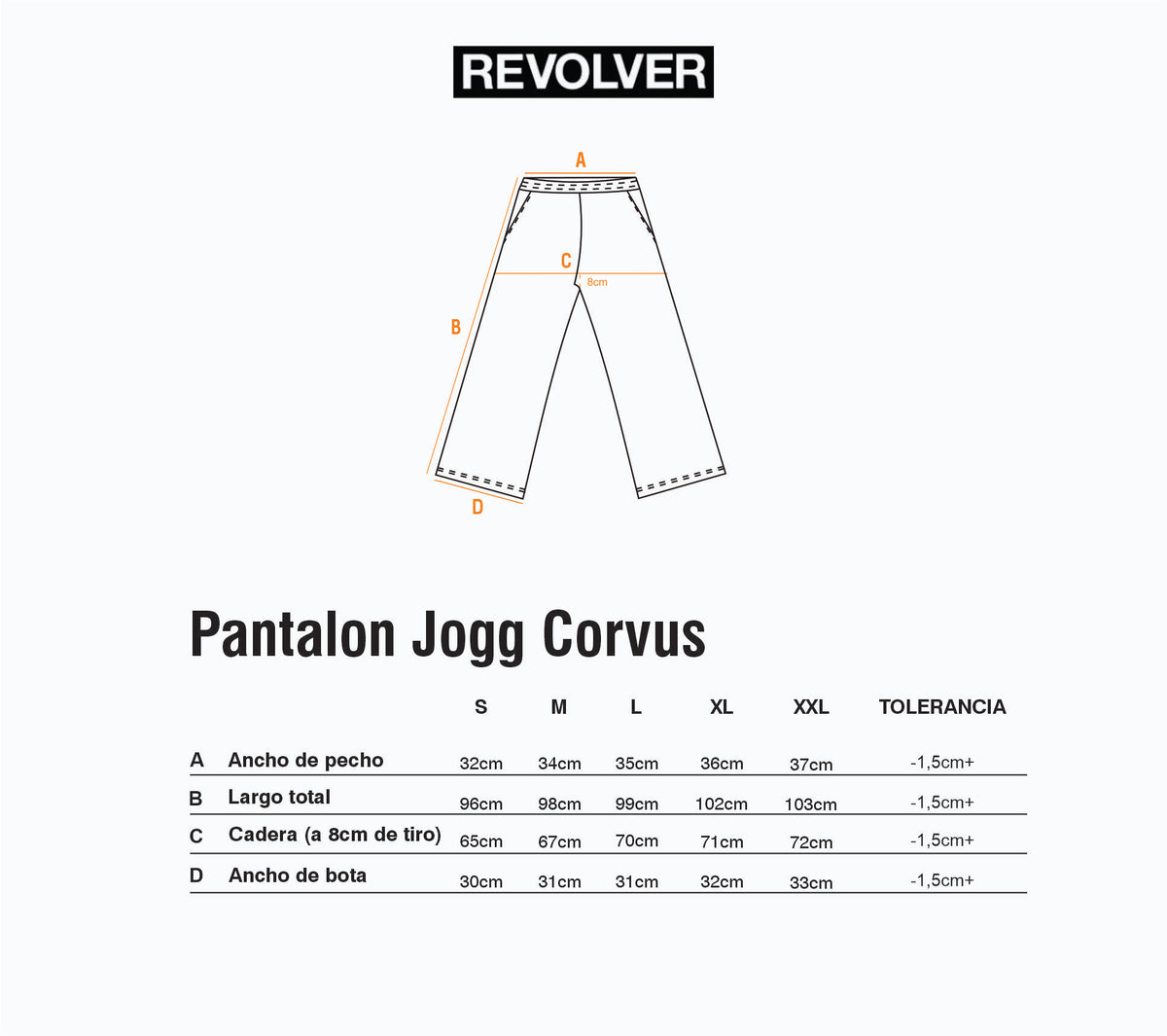 Guía de Talles - Pantalón Jogg Corvus Frisa Verde