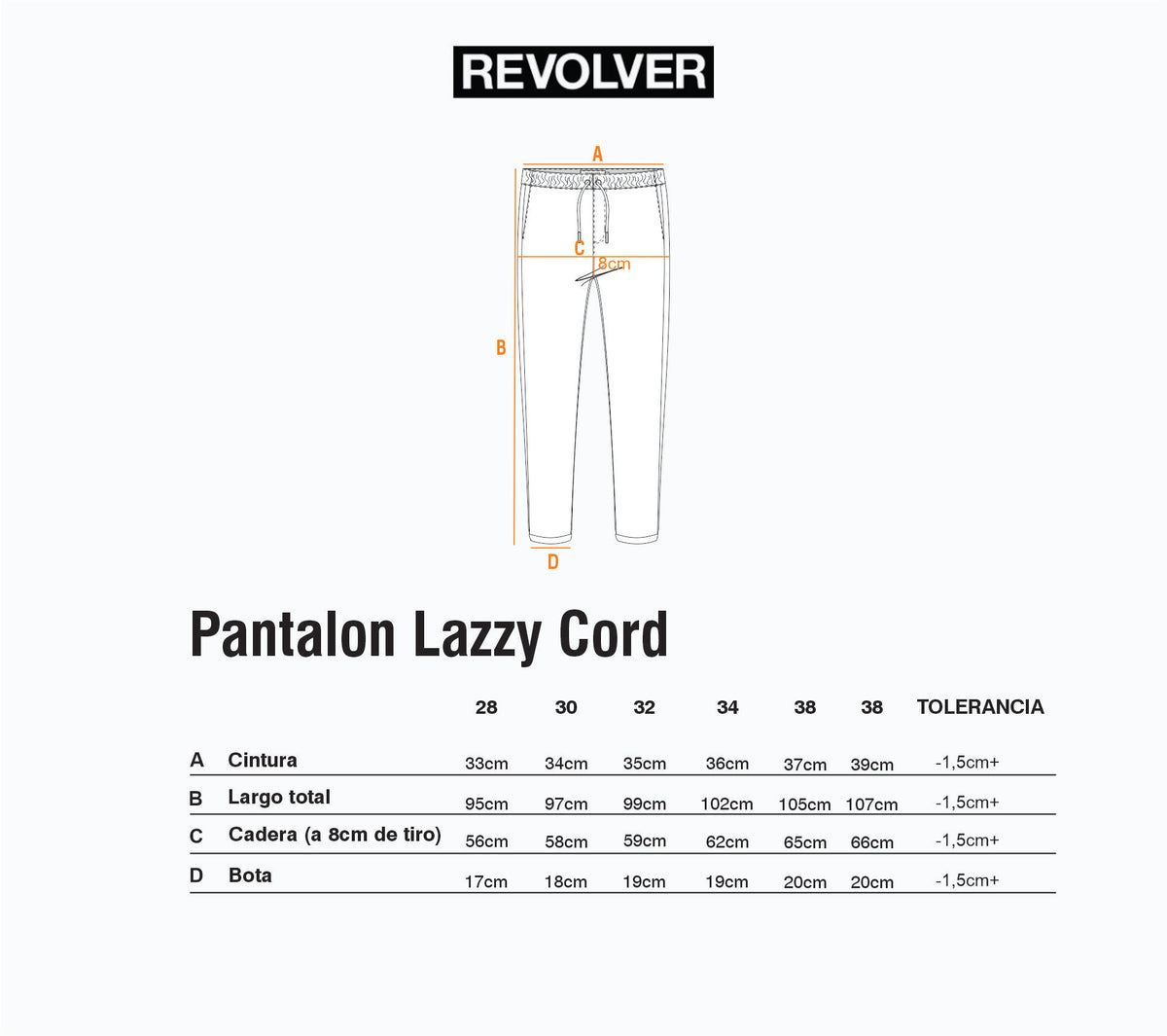 Guía de Talles - Pantalón Lazy Cord Chocolate