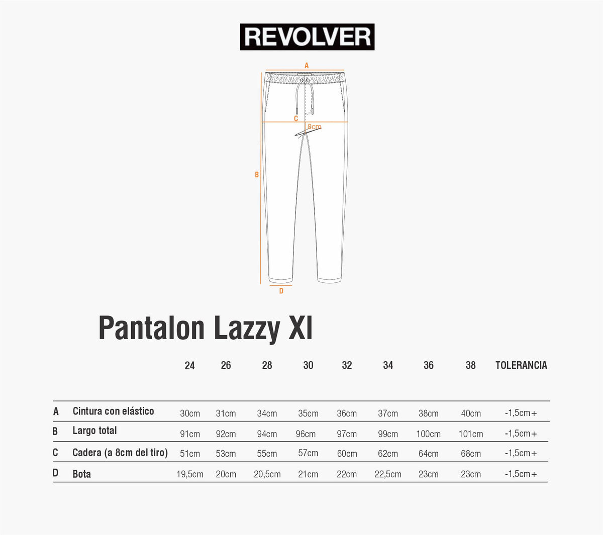 Guía de Talles - Pantalón Lazy XL Gris