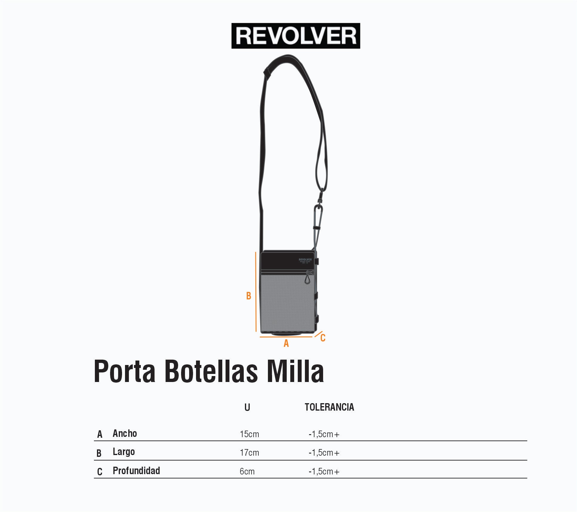 Guía de Talles - Porta Botella Milla Negro