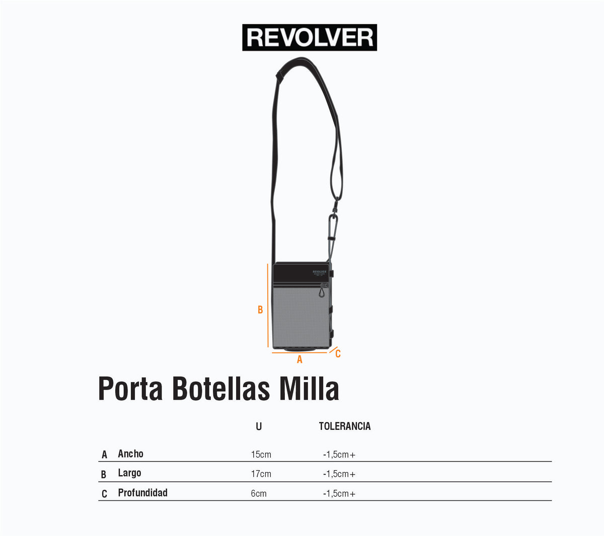 Guía de Talles - Porta Botella Milla Negro