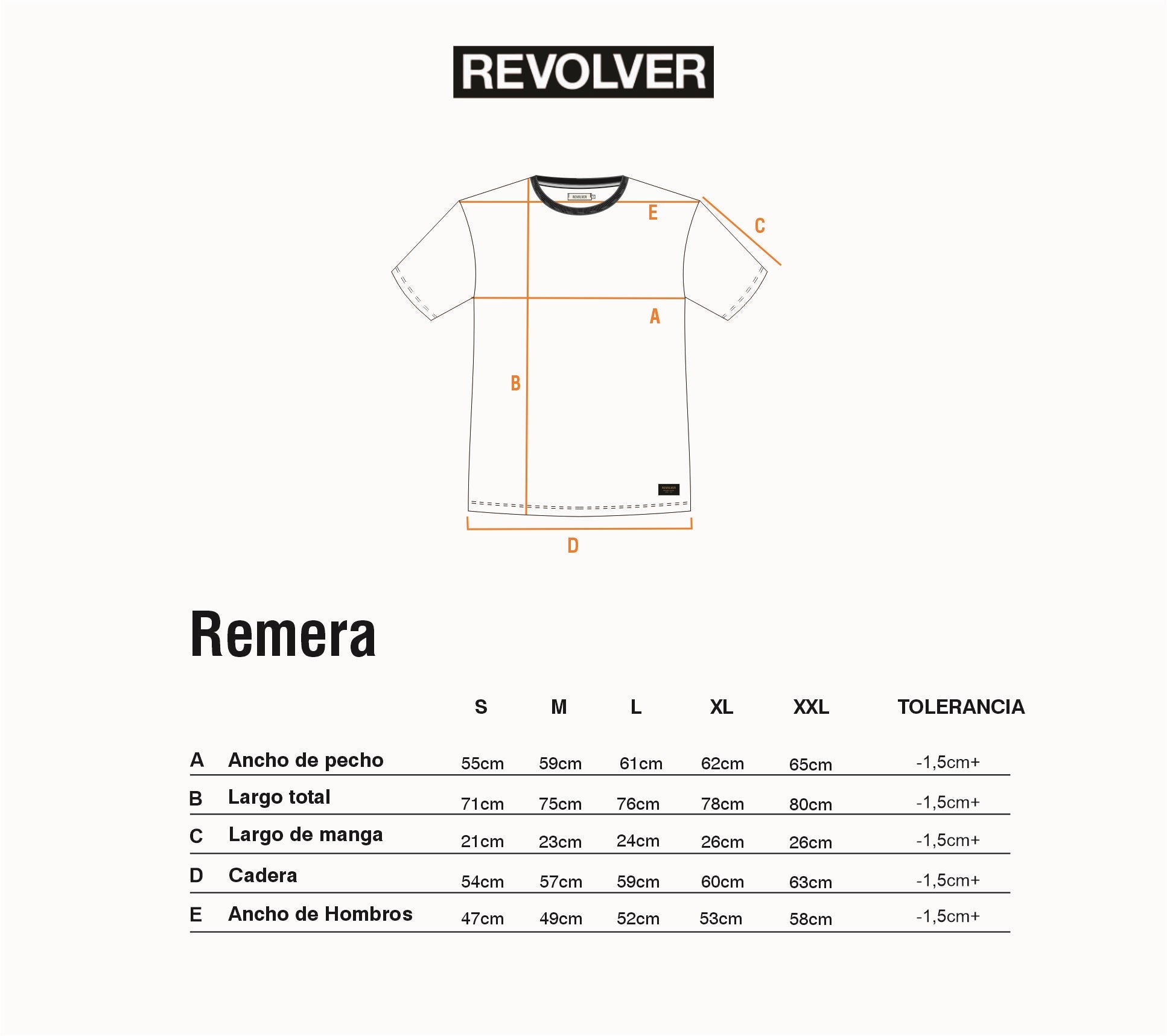 Guía de Talles - Remera Music Wins