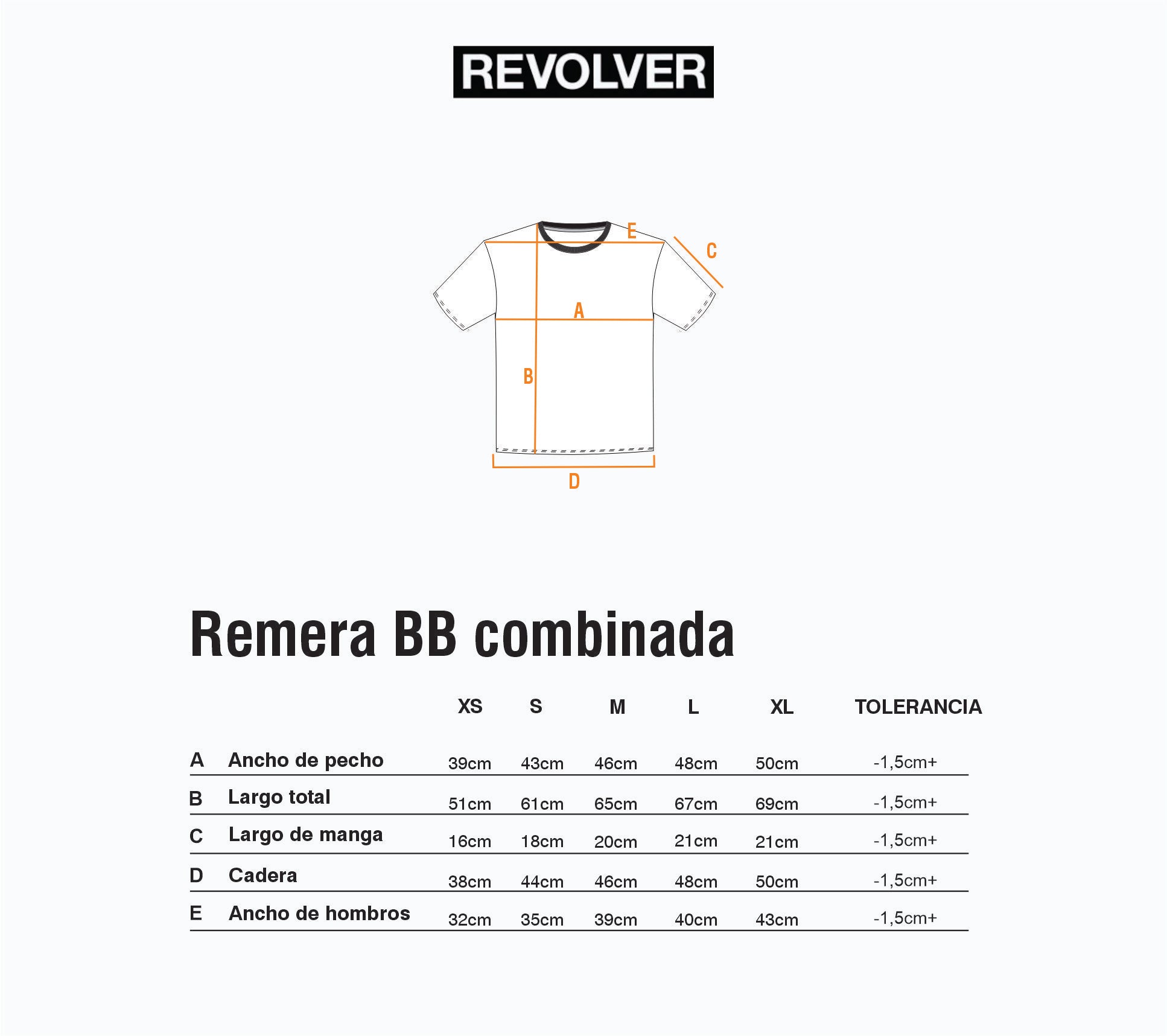 Guía de Talles - Remera BB Azul