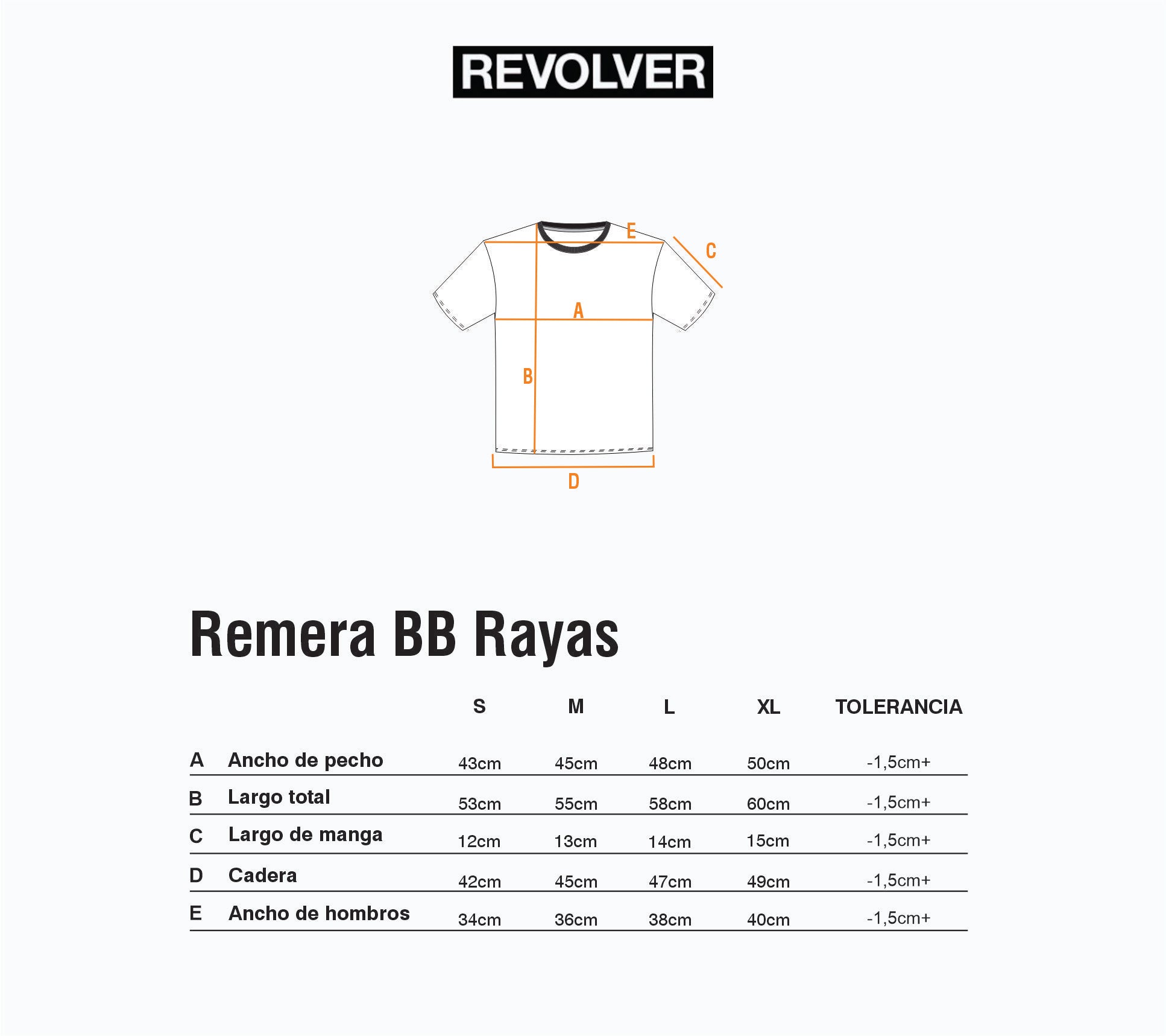 Guía de Talles - Remera BB Rayas Celeste