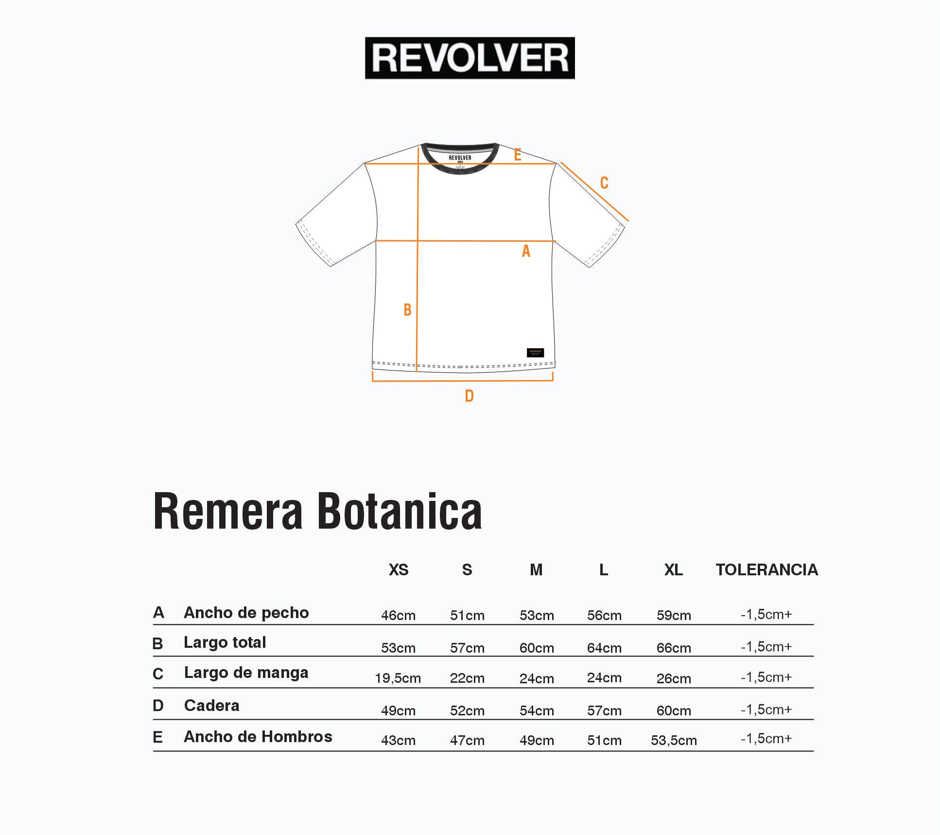 Guía de Talles - Remera Botánica Azul