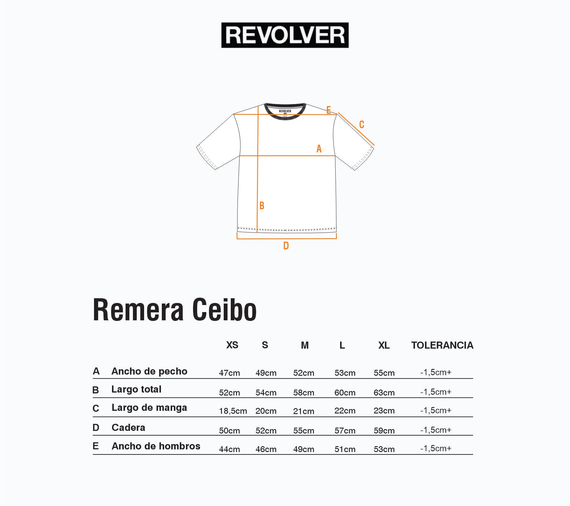Guía de Talles - Remera Ceibo Crudo