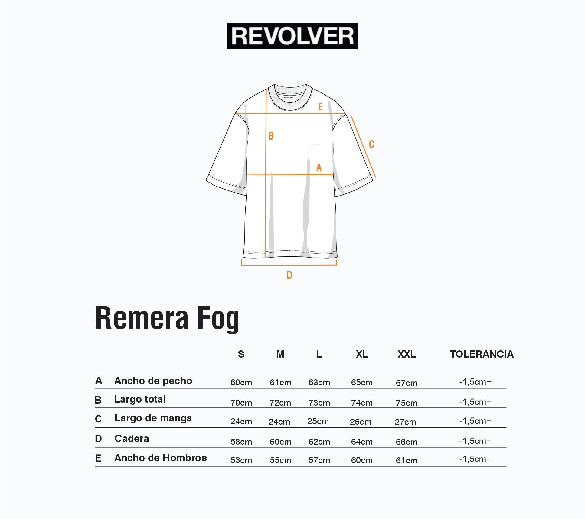 Guía de Talles - Remera Fog Pesada Viñedo