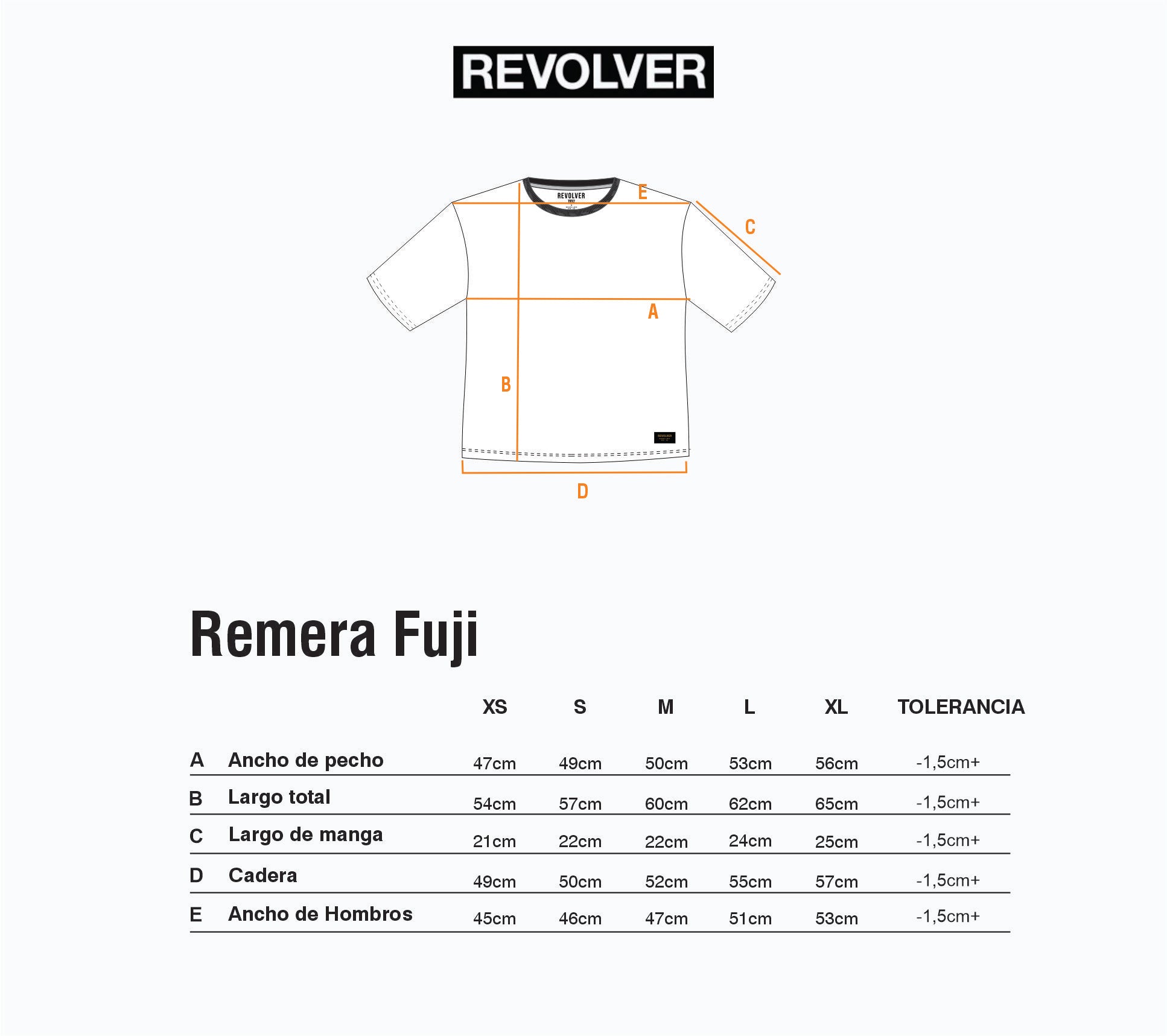 Guía de Talles - Remera Fuji Verde