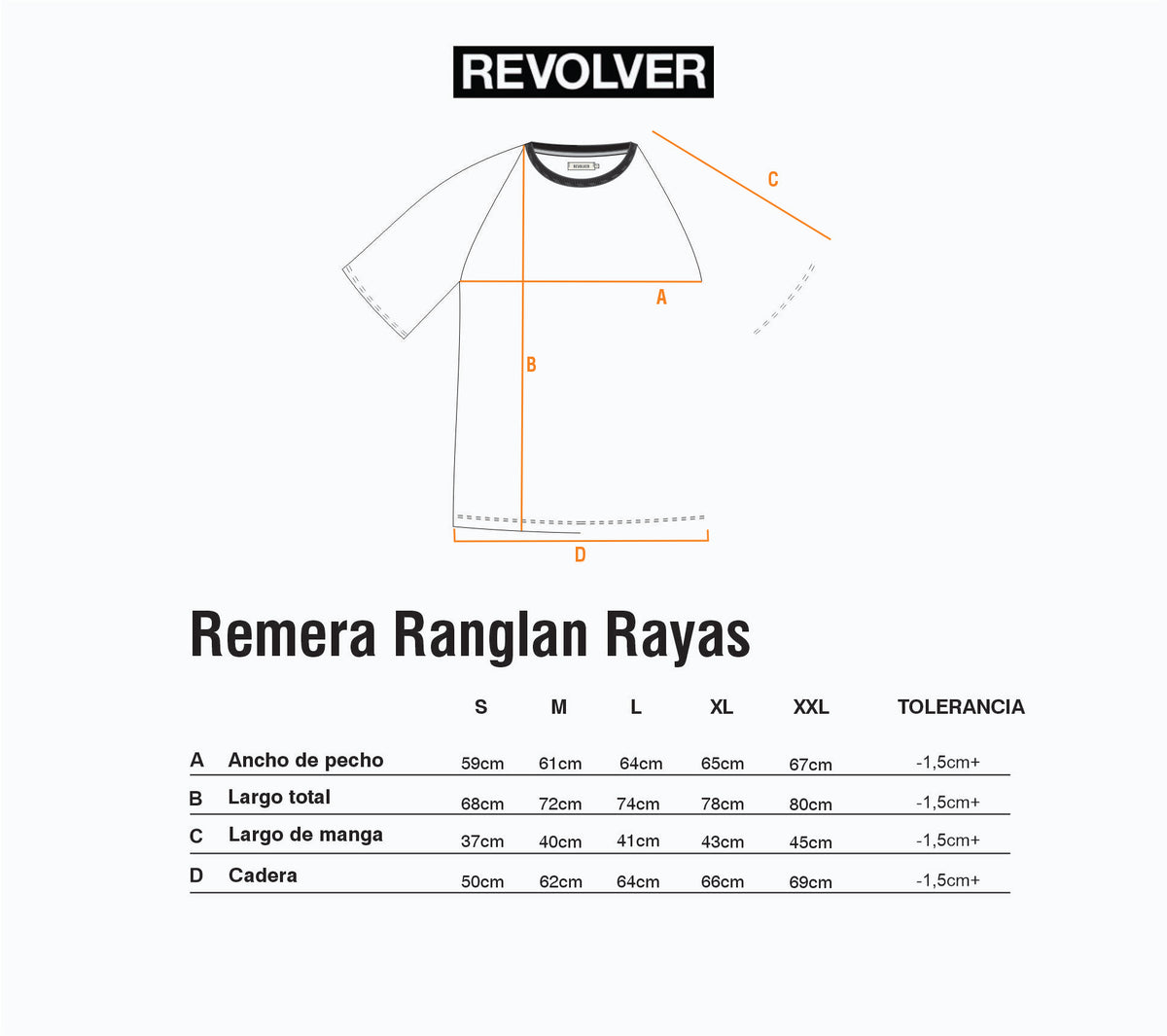 Guía de Talles - Remera Ranglan Rayas