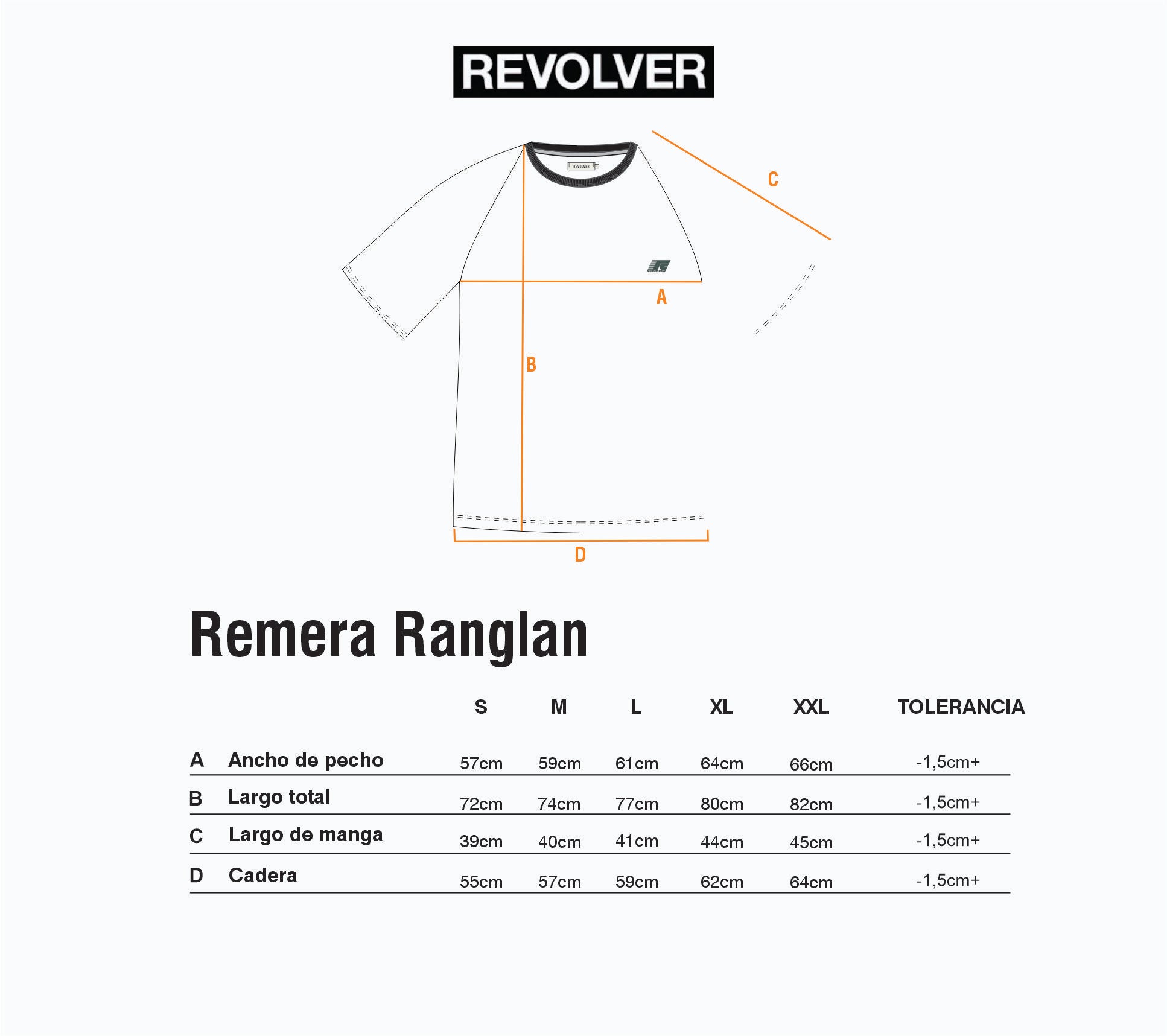 Guía de Talles - Remera Ranglan Verde