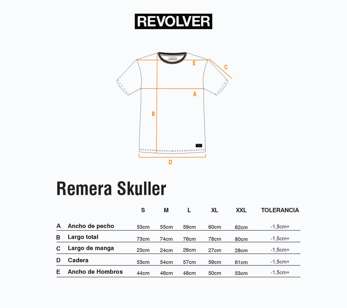 Guía de Talles - Remera Skuller Verde