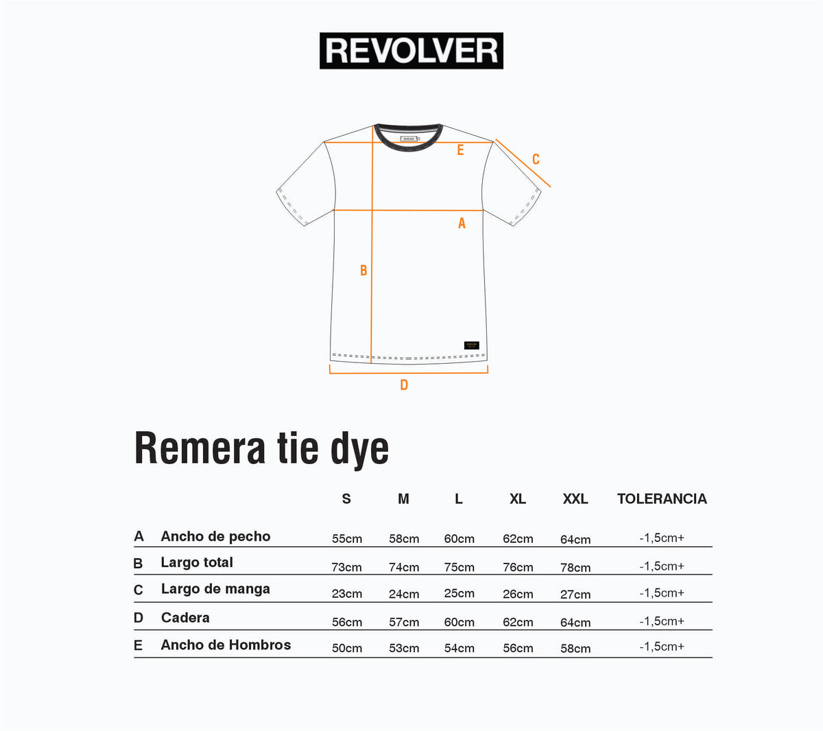 Guía de Talles - Remera 1990 Tie Dye Gris