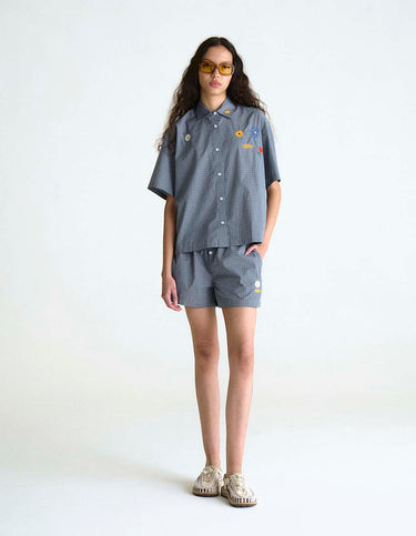 Short Nilan Cuadros Celeste - Short | Ropa Revolver (foto 2)
