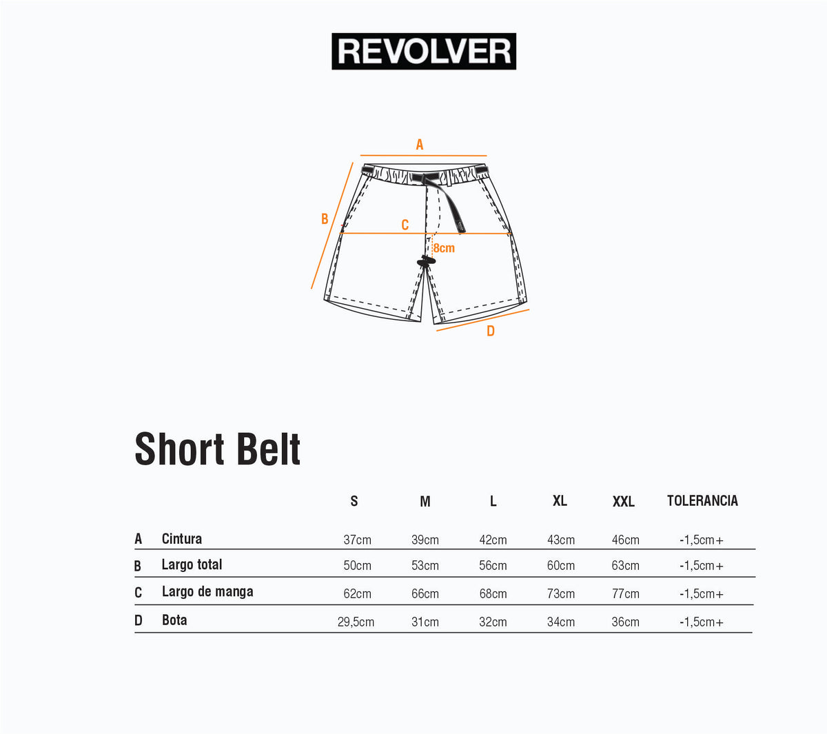 Guía de Talles - Short Belt Tostado